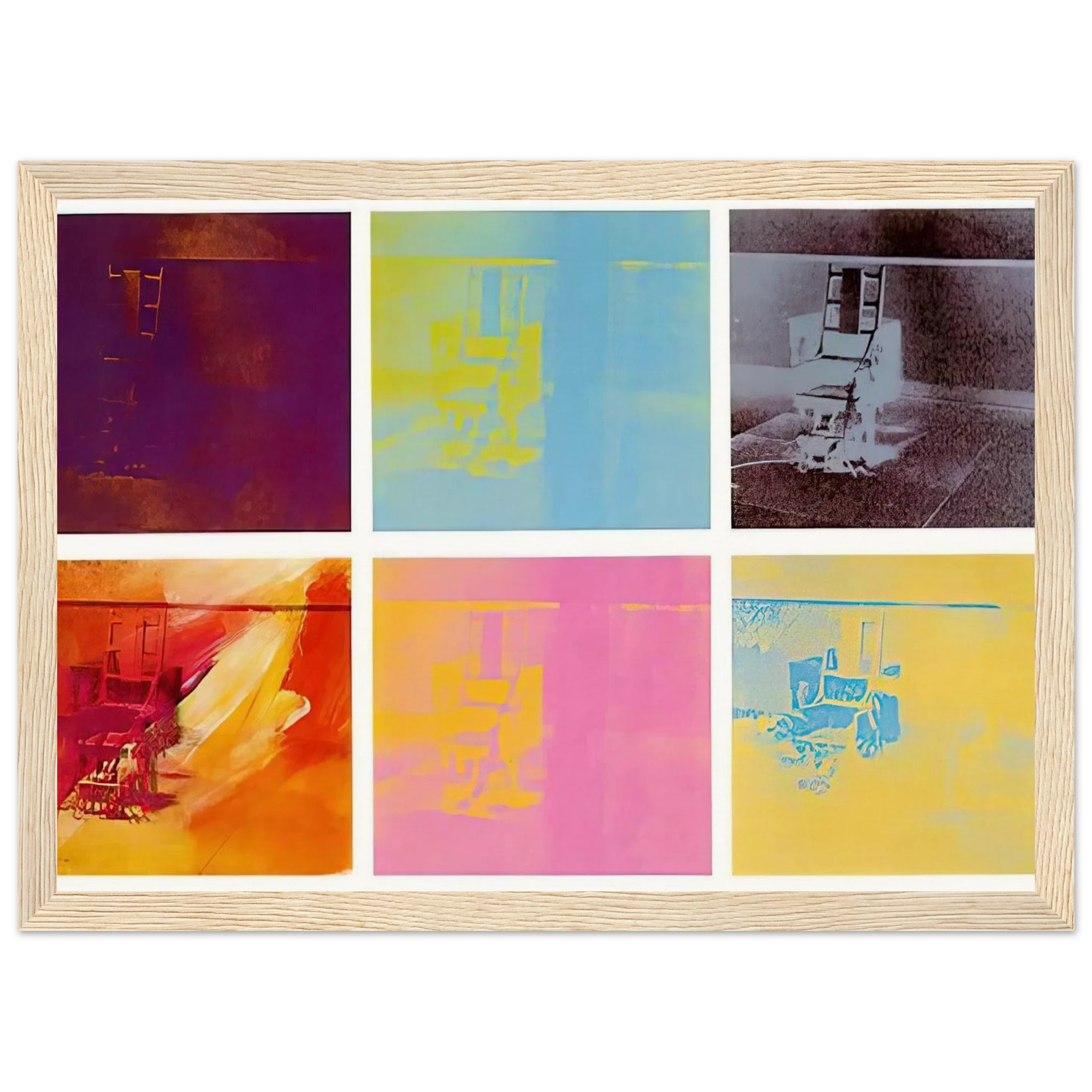 Electric Chair Framed Poster | Andy Warhol Framed Prints Wall Art | Andy Warhol Prints