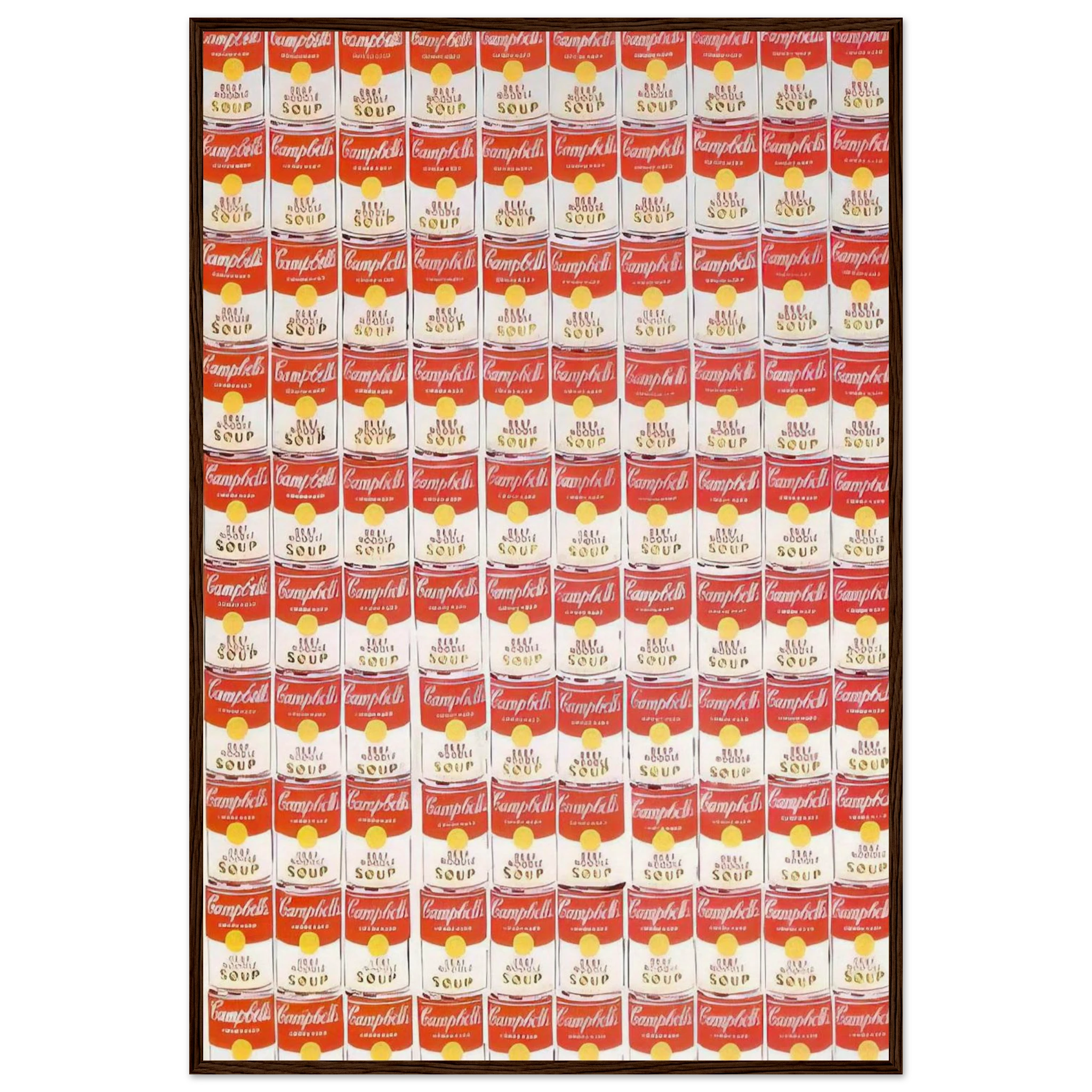 100 Cans Framed Poster | Andy Warhol Framed Prints Wall Art | Andy Warhol Prints