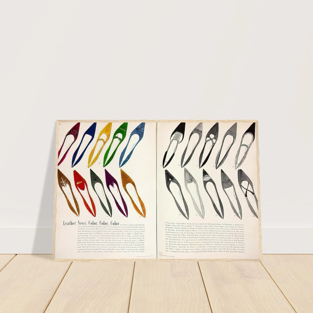 Shoe Advertisement for I.Miller  Harper's Bazzar  Framed Poster | Andy Warhol Framed Prints Wall Art | Andy Warhol Prints