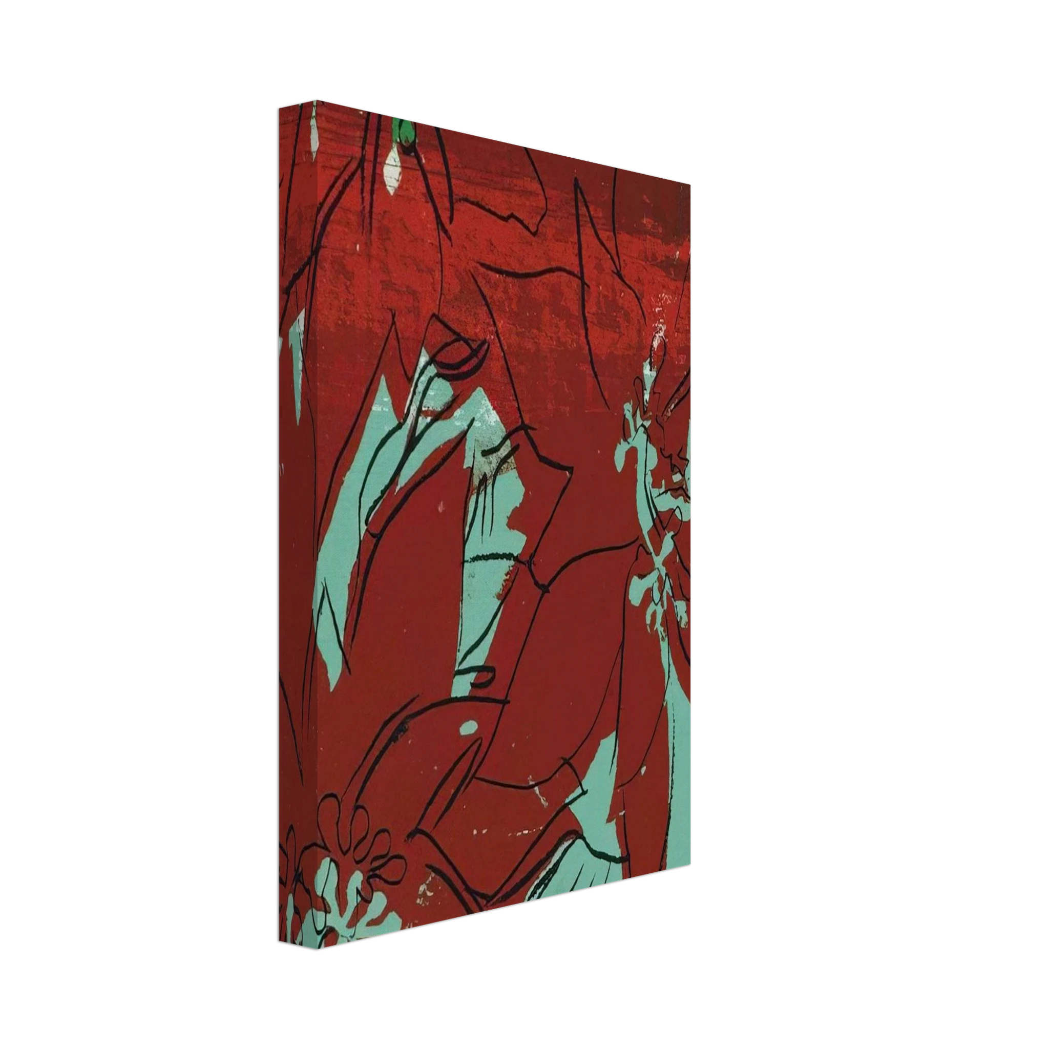 Poinsettias Canvas | Andy Warhol Canvas | Andy Warhol Prints