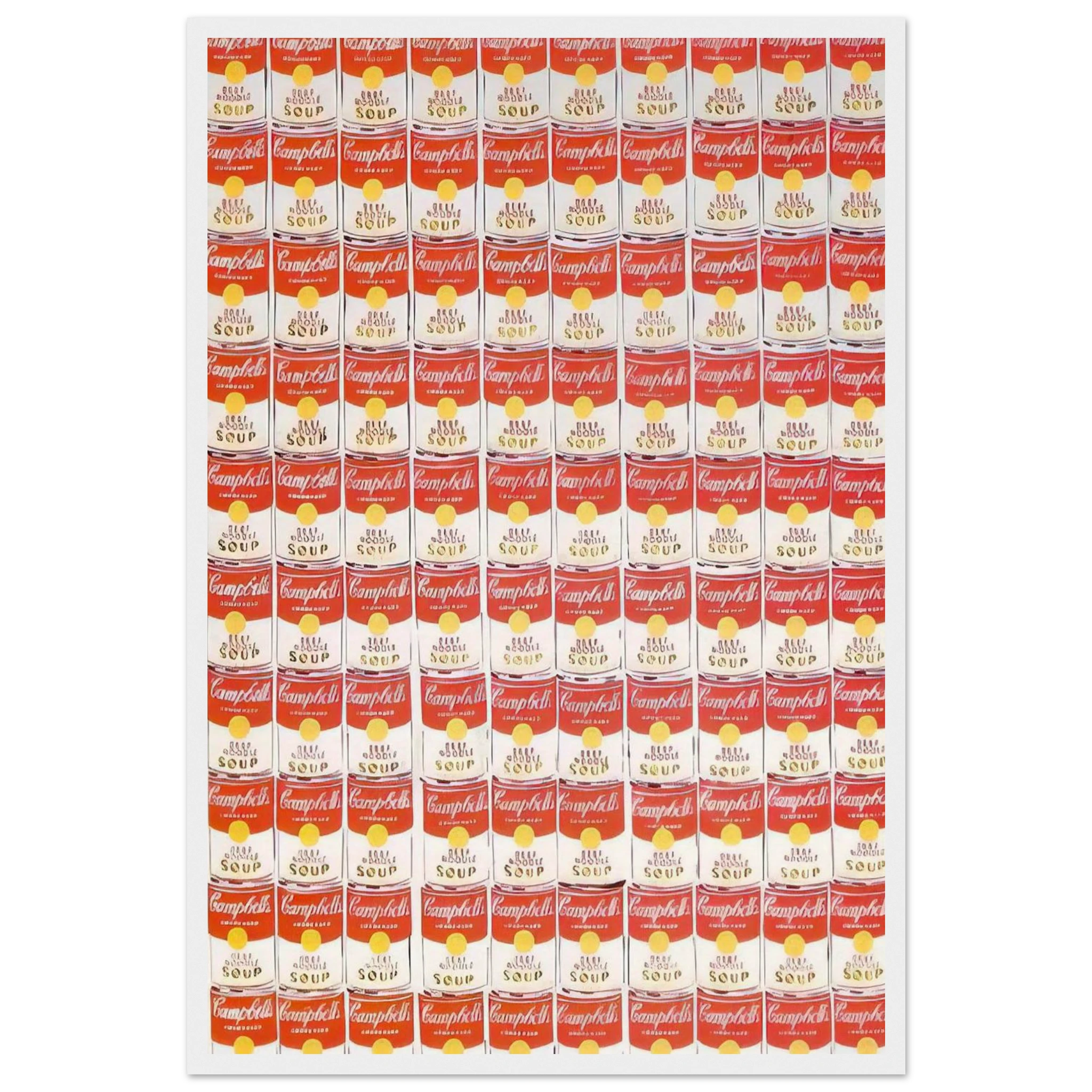 100 Cans Framed Poster | Andy Warhol Framed Prints Wall Art | Andy Warhol Prints