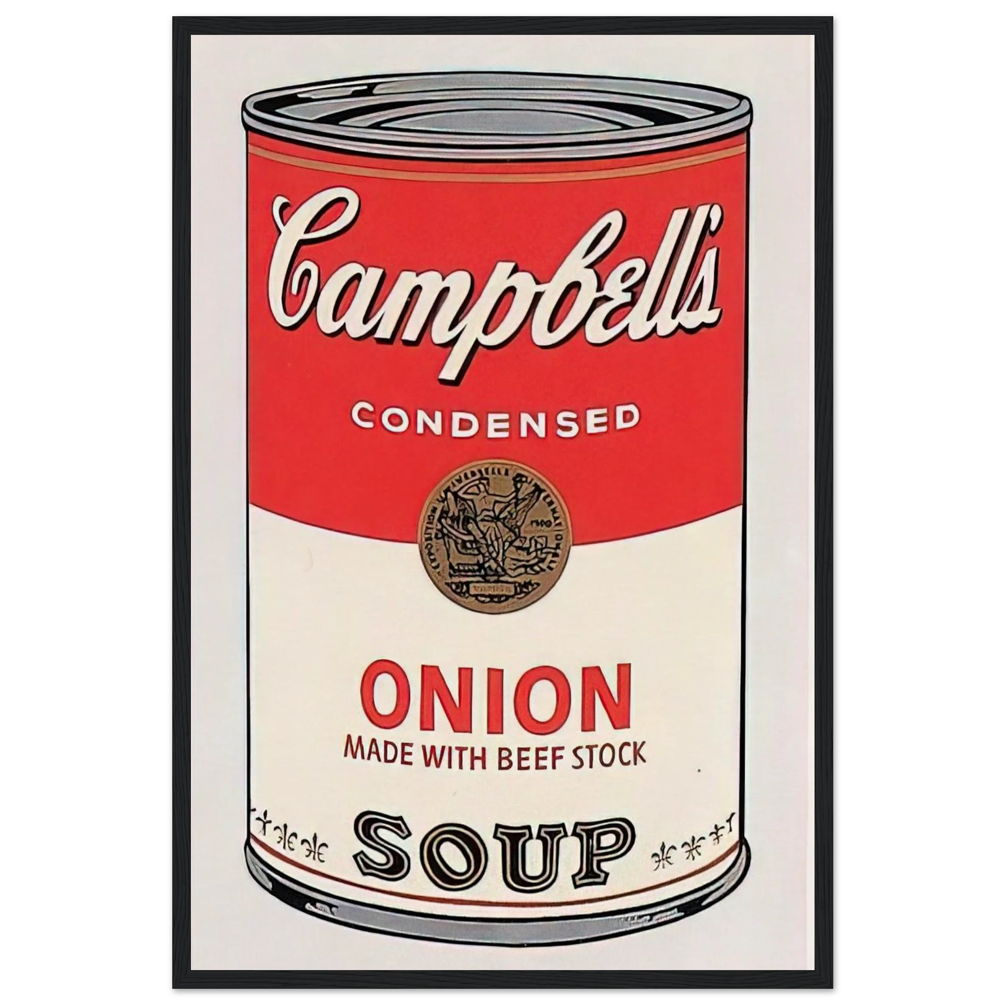 Campbell's Soup Can  onion  Framed Poster | Andy Warhol Framed Prints Wall Art | Andy Warhol Prints