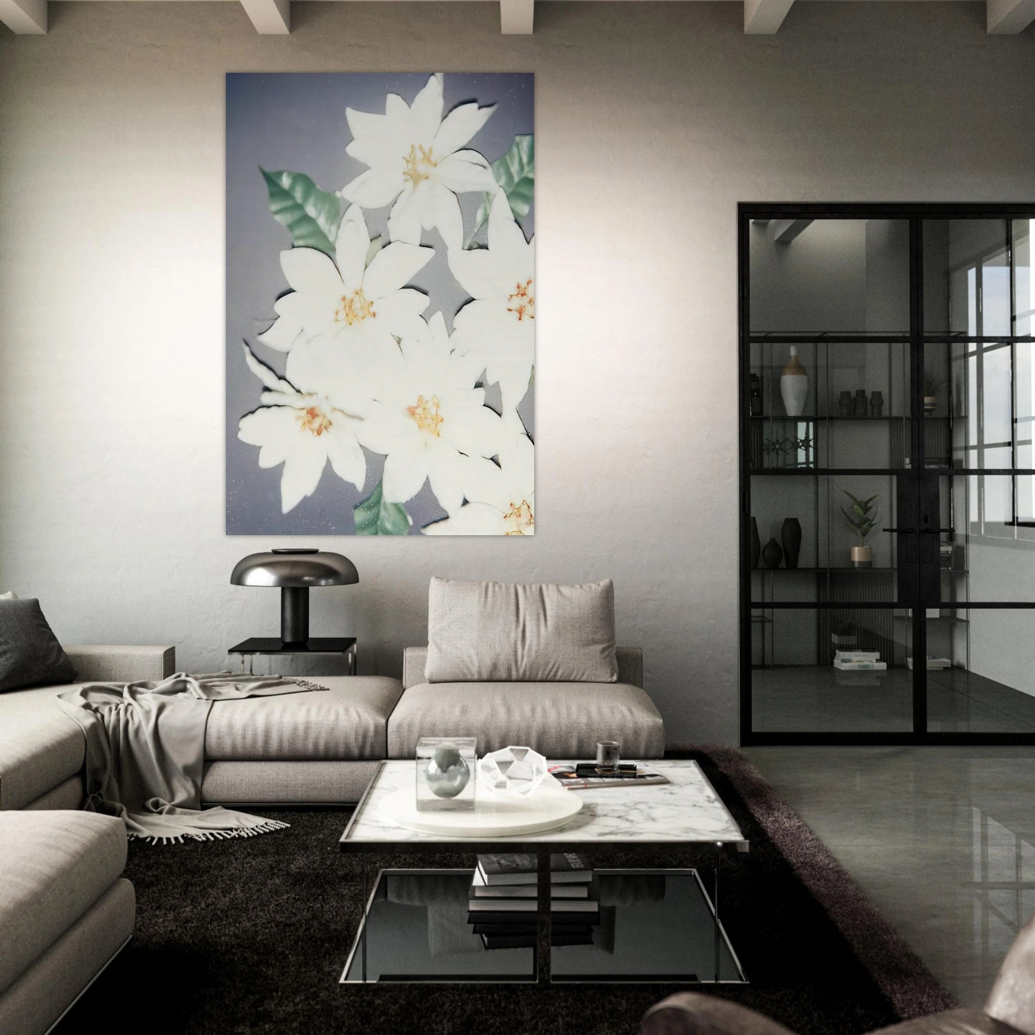 Christmas Poinsettias-White Poster | Andy Warhol Poster | Andy Warhol Prints