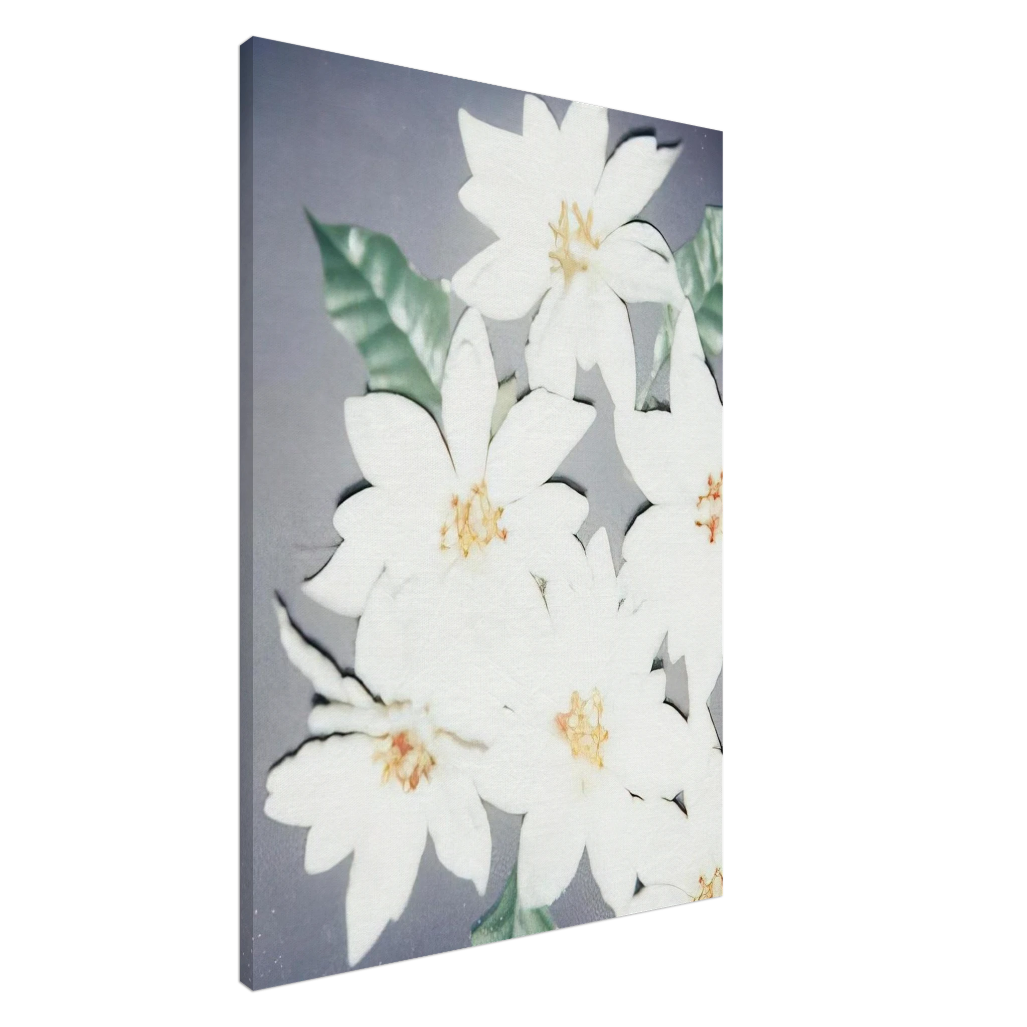 Christmas Poinsettias-White Canvas | Andy Warhol Canvas | Andy Warhol Prints