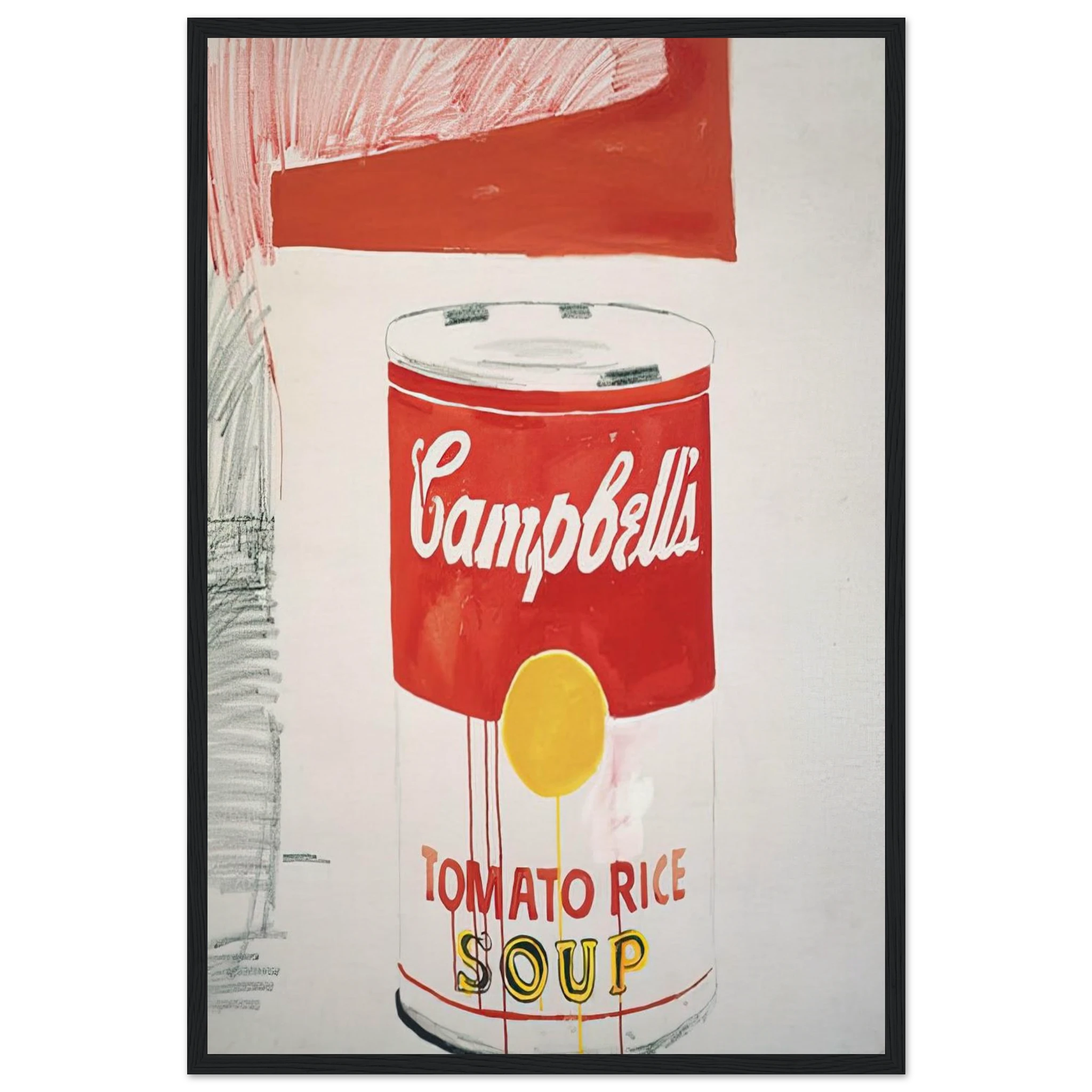 Campbell's Soup Can  Tomato Rice  Framed Poster | Andy Warhol Framed Prints Wall Art | Andy Warhol Prints