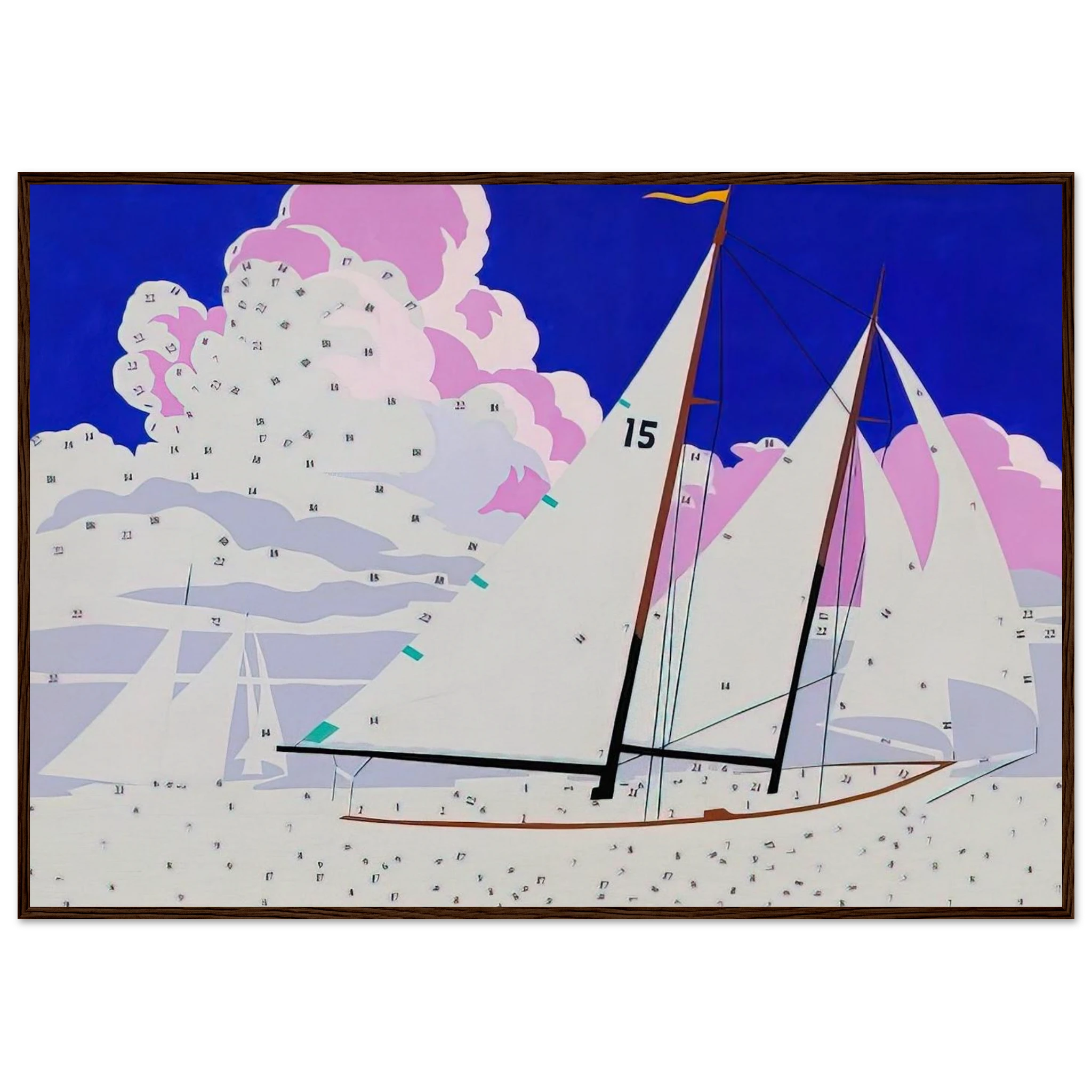 Do It Yourself  Sailboats  Framed Poster | Andy Warhol Framed Prints Wall Art | Andy Warhol Prints