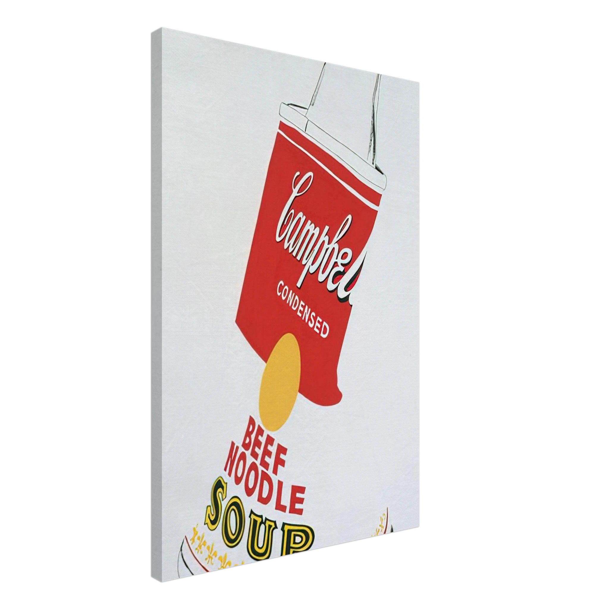 Crushed Campbell's Soup Can  Beef Noodle  Canvas | Andy Warhol Canvas | Andy Warhol Prints
