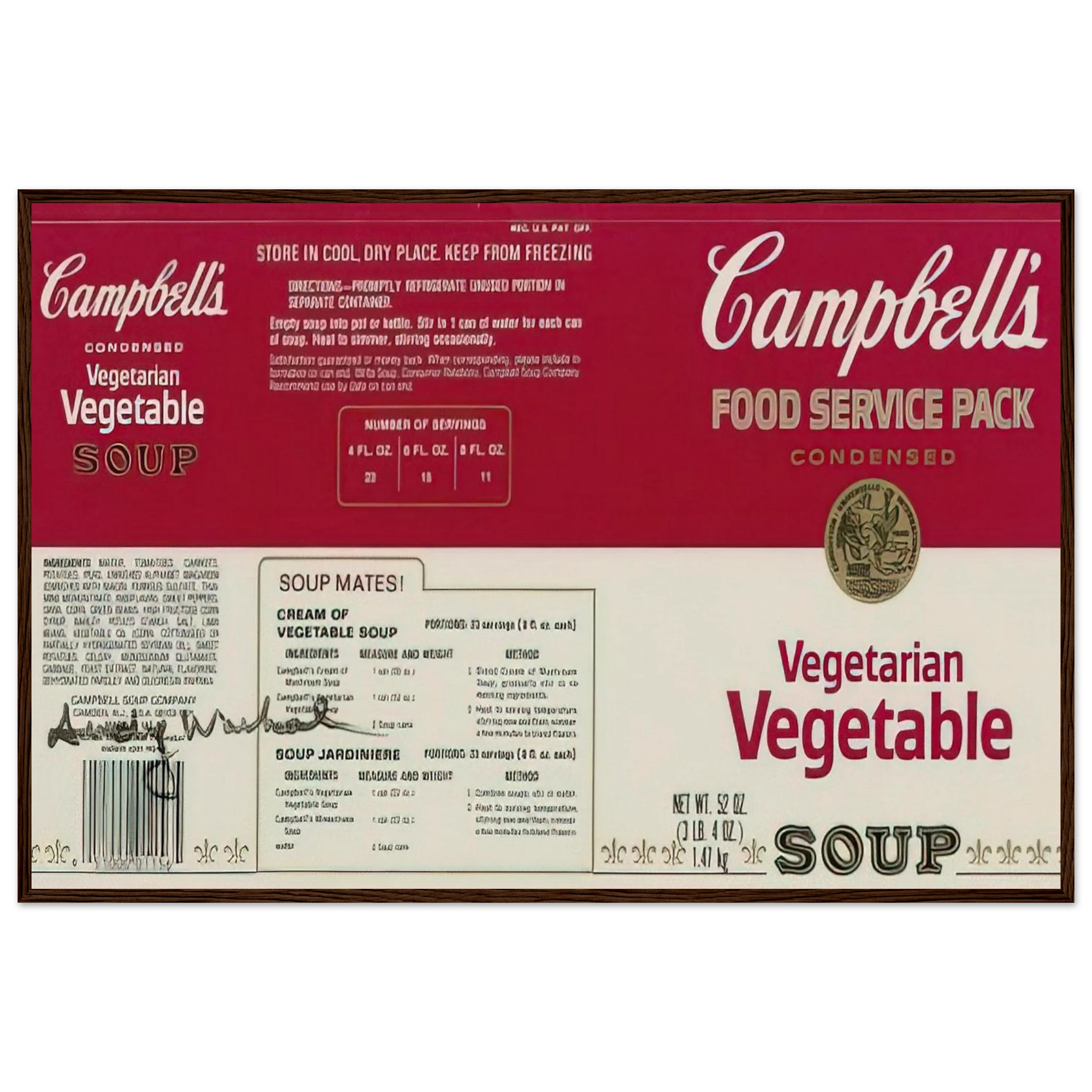 Campbell Soup Company Framed Poster | Andy Warhol Framed Prints Wall Art | Andy Warhol Prints