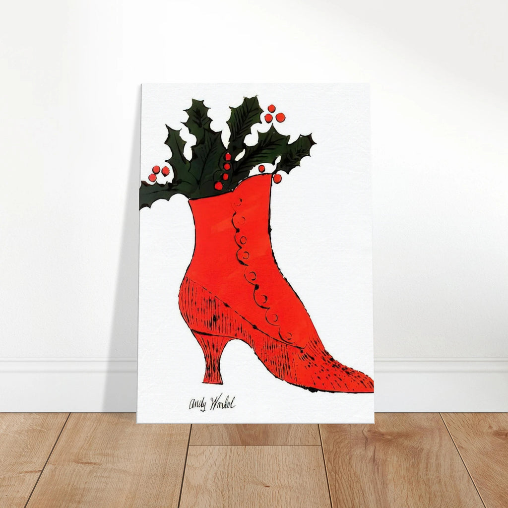 Untitled  red Boot Wit Holly  Canvas | Andy Warhol Canvas | Andy Warhol Prints
