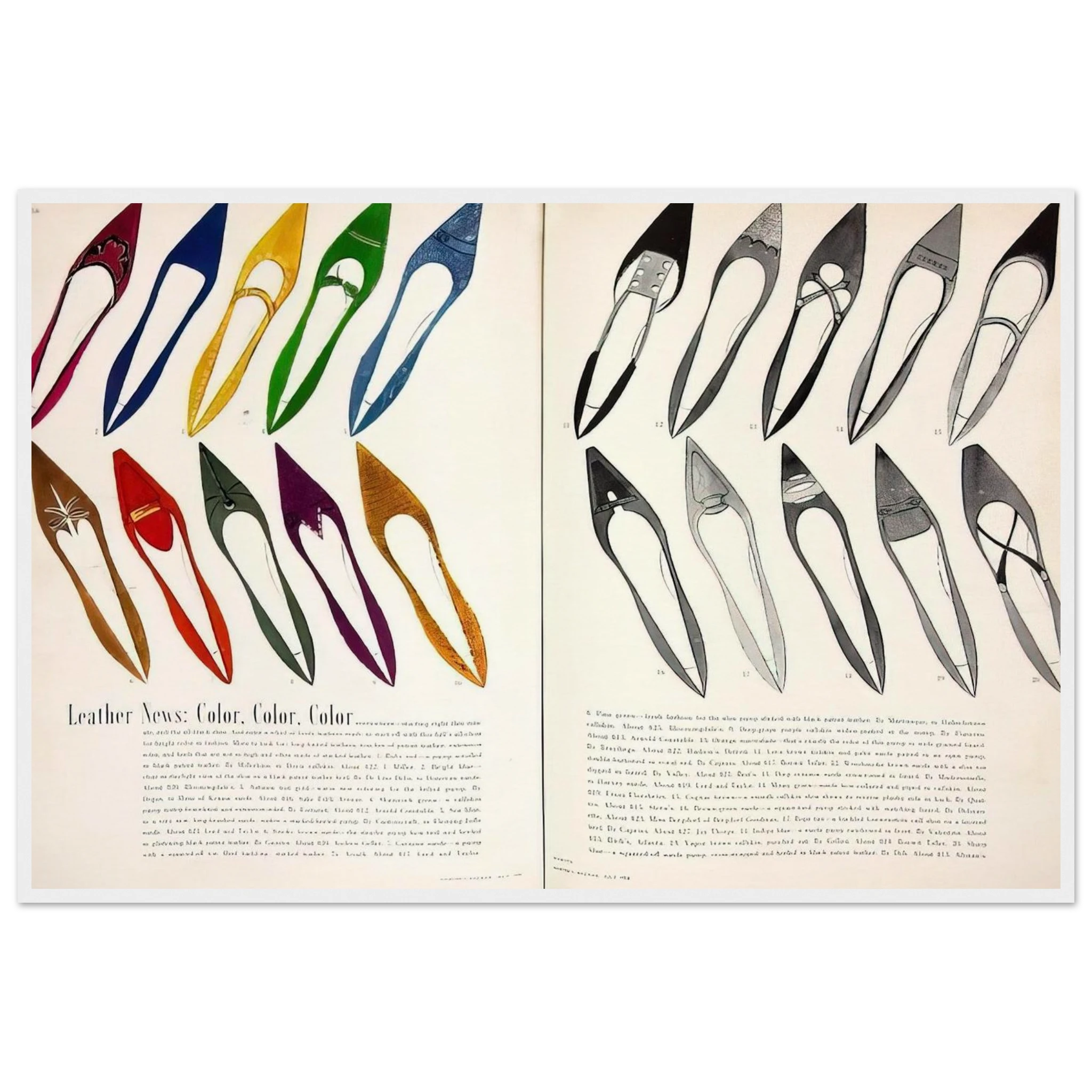 Shoe Advertisement for I.Miller  Harper's Bazzar  Framed Poster | Andy Warhol Framed Prints Wall Art | Andy Warhol Prints