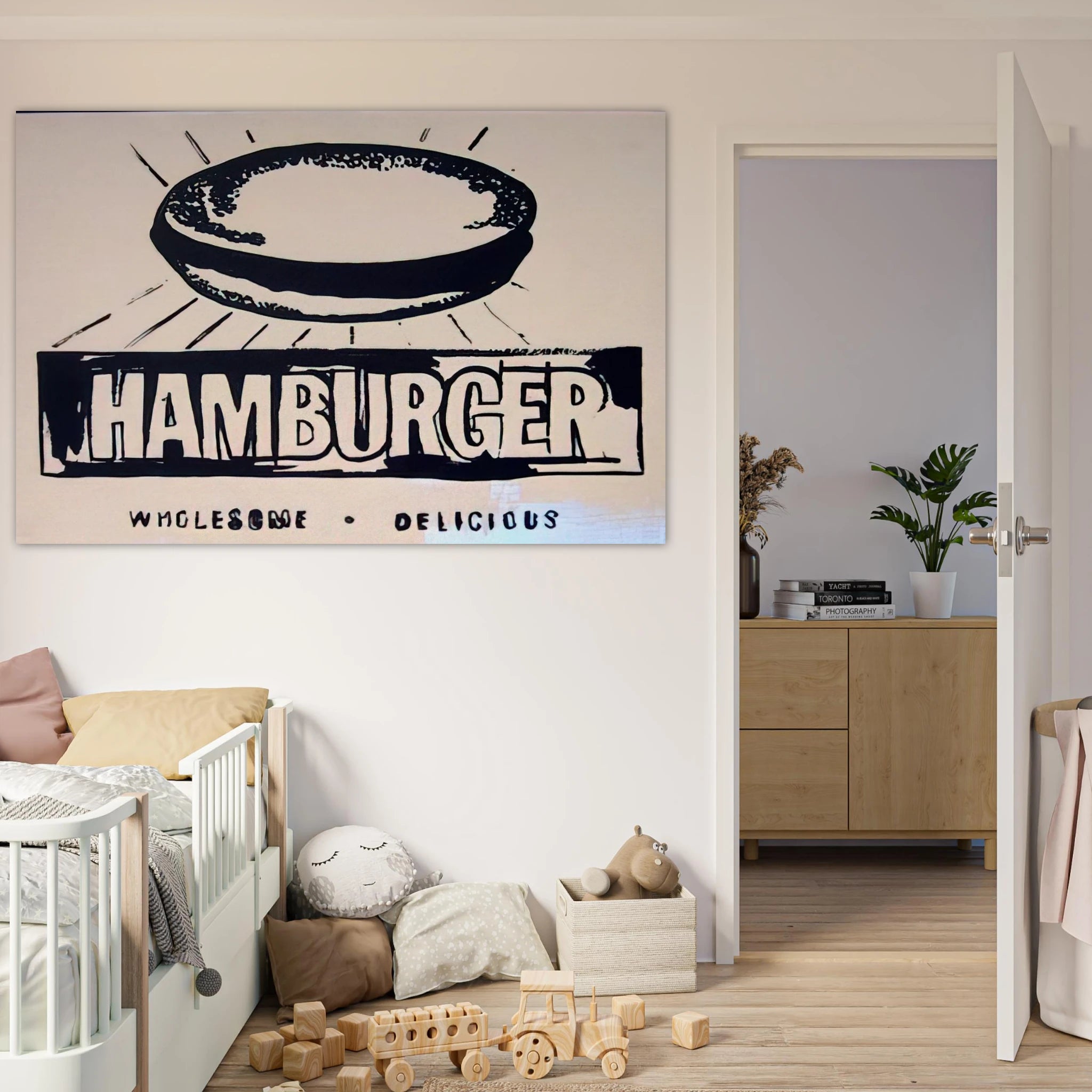 Hamburger  beige  Poster | Andy Warhol Poster | Andy Warhol Prints