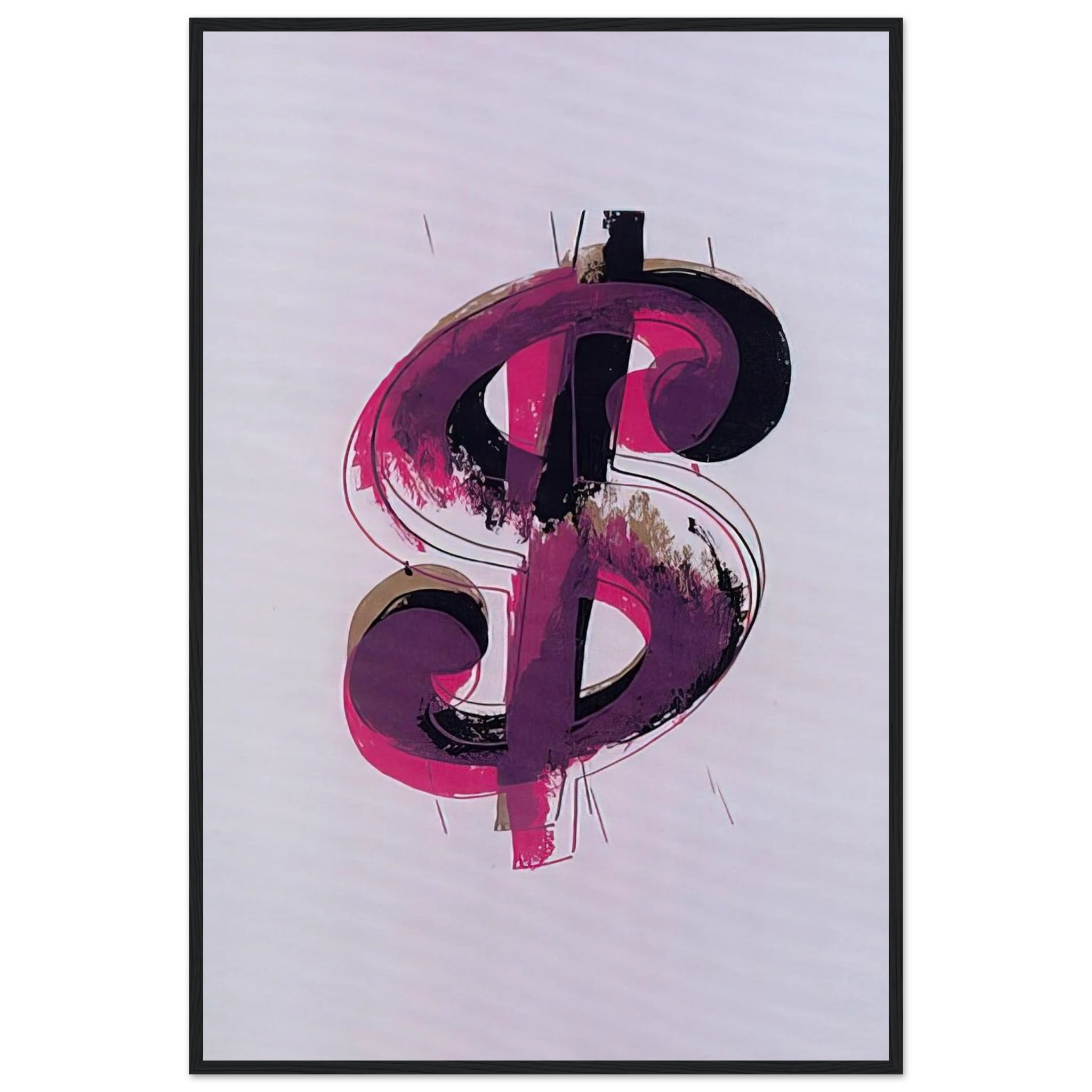 Paper Dollar Framed Poster | Andy Warhol Framed Prints Wall Art | Andy Warhol Prints