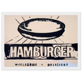 Hamburger  beige  Framed Poster | Andy Warhol Framed Prints Wall Art | Andy Warhol Prints
