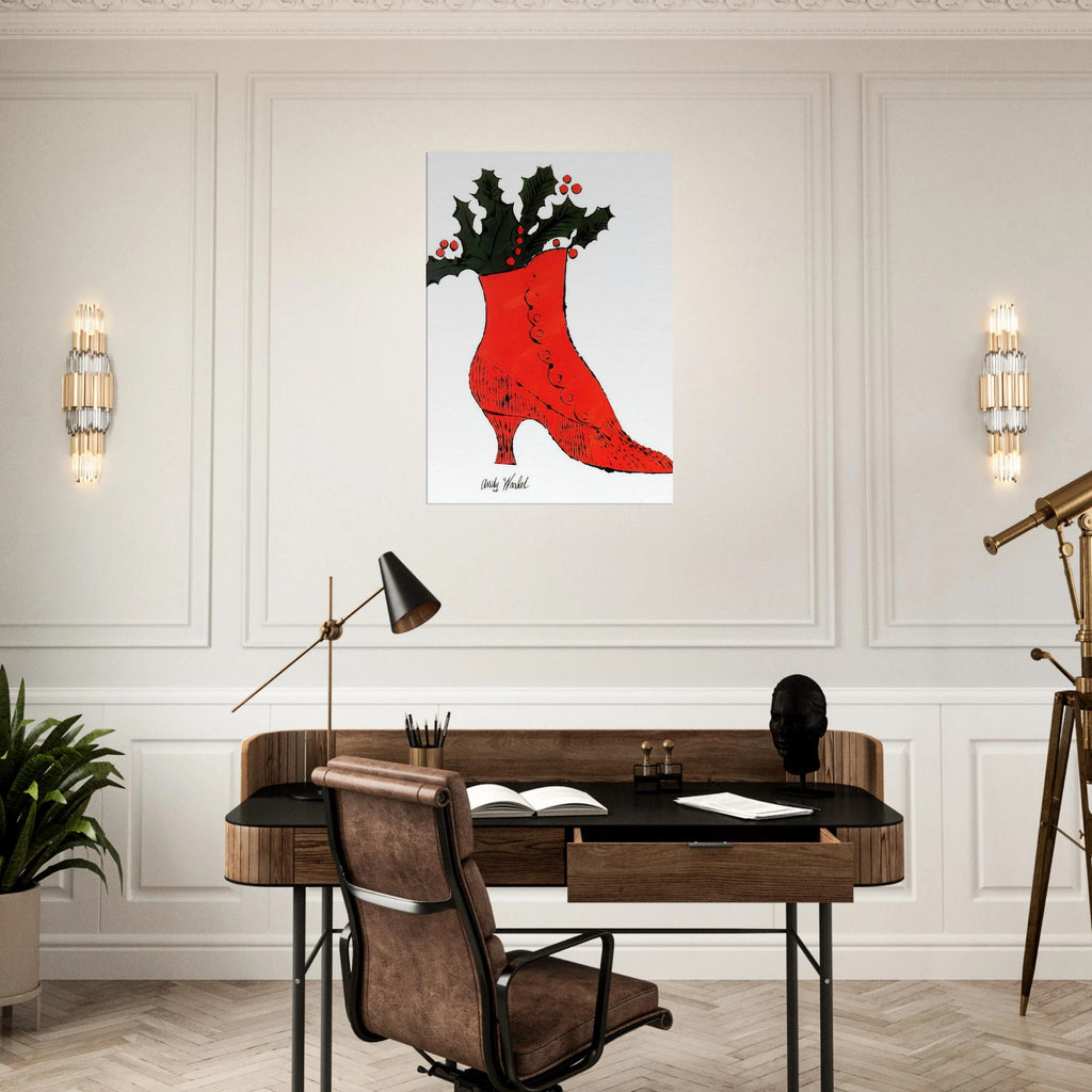 Untitled  red Boot Wit Holly  Canvas | Andy Warhol Canvas | Andy Warhol Prints