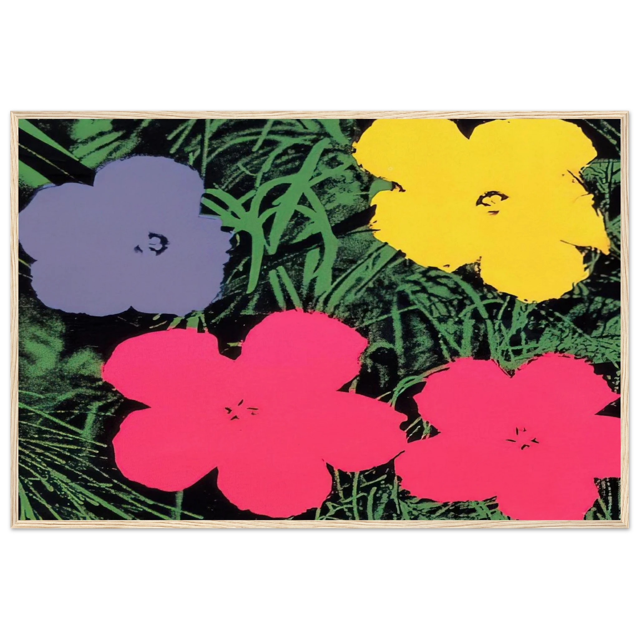 Flowers Framed Poster | Andy Warhol Framed Prints Wall Art | Andy Warhol Prints