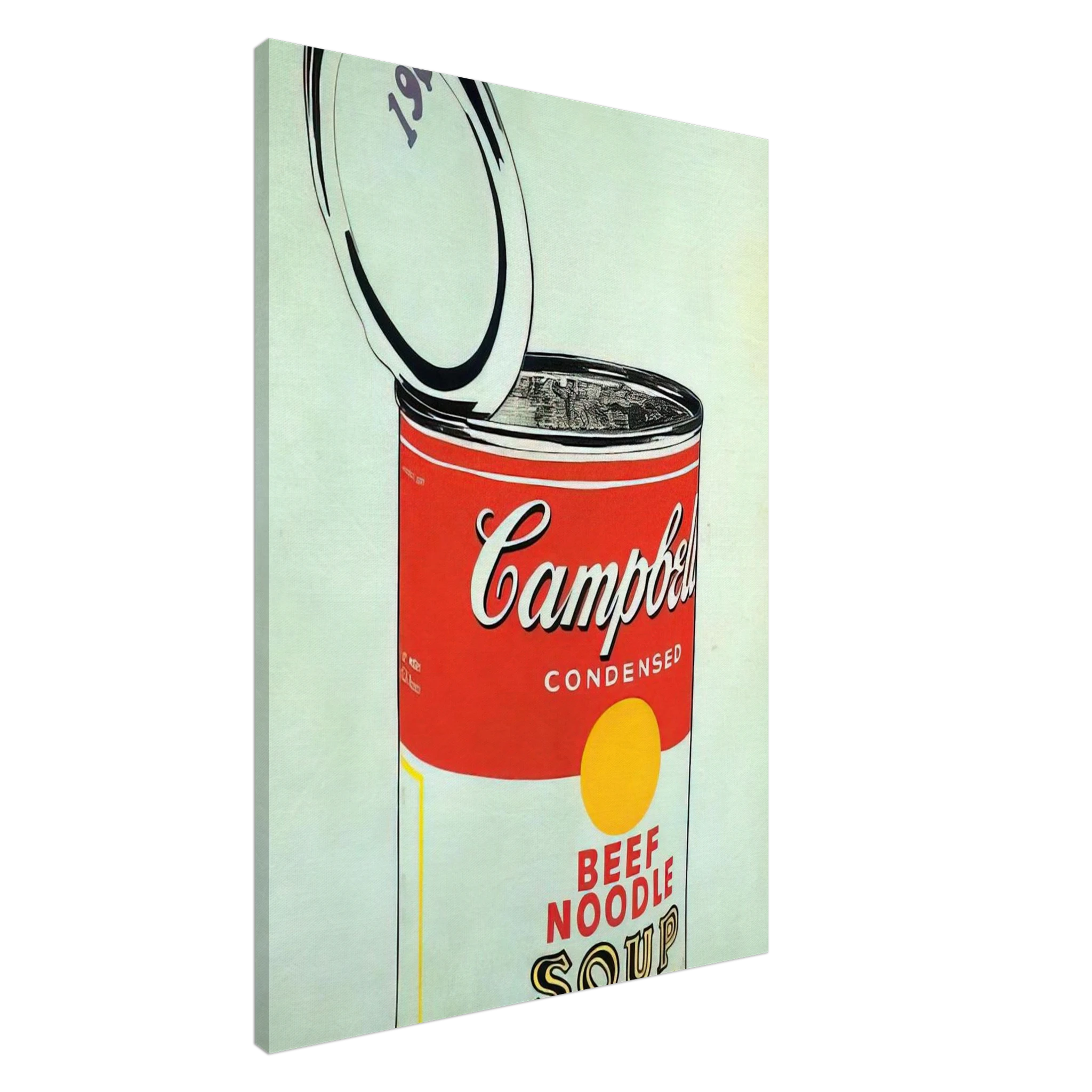 Big Campbell's Soup Can 19c  Beef Noodle  Canvas | Andy Warhol Canvas | Andy Warhol Prints