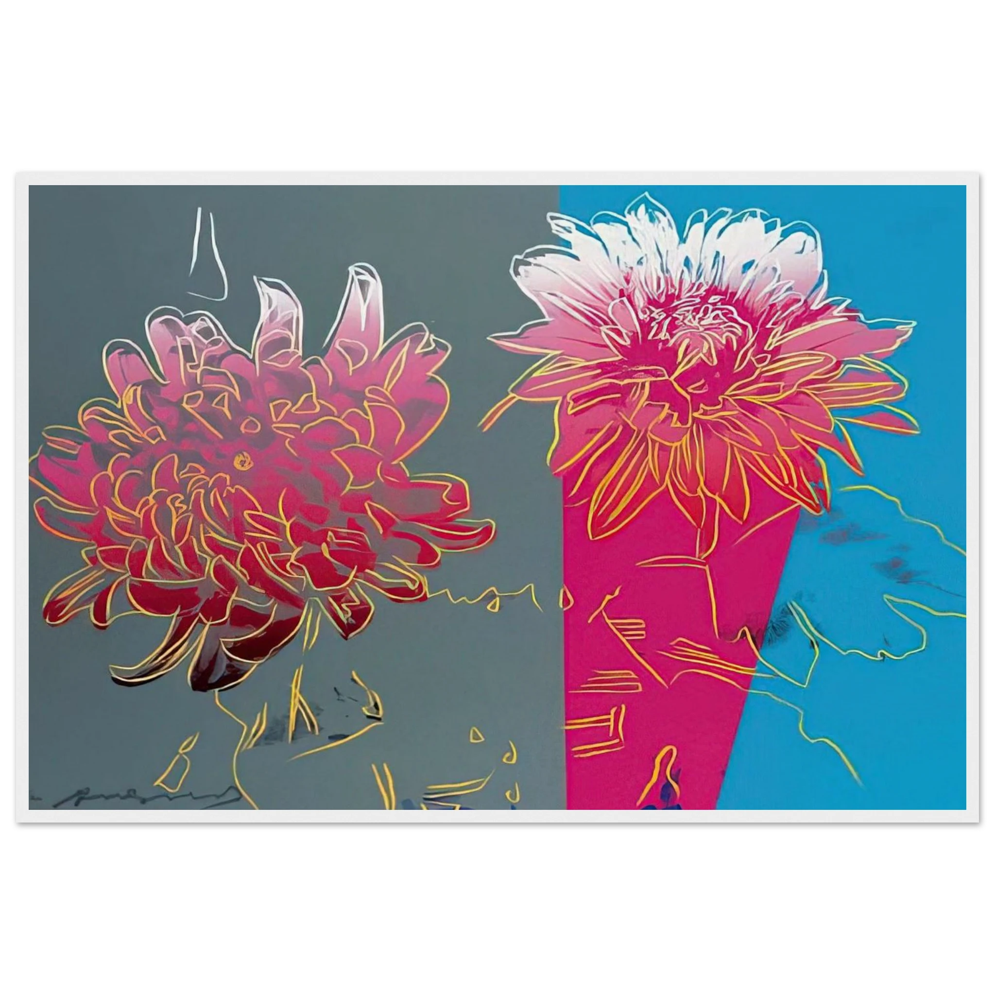 Kiku Framed Poster | Andy Warhol Framed Prints Wall Art | Andy Warhol Prints