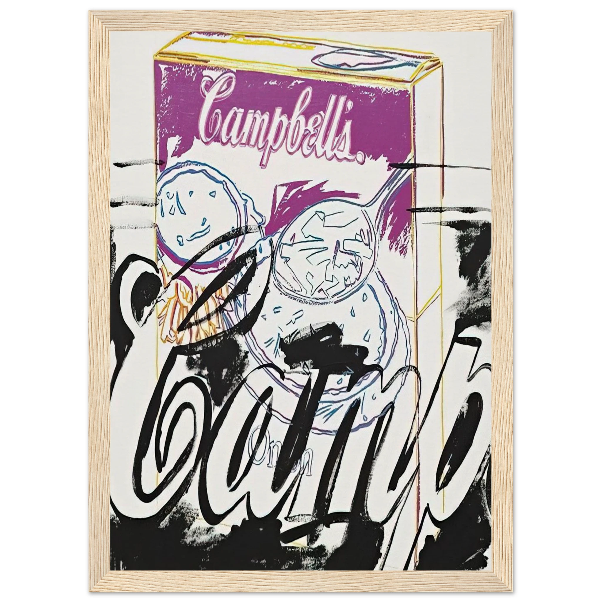 Campell's Onion Soup Box Framed Poster | Andy Warhol Framed Prints Wall Art | Andy Warhol Prints