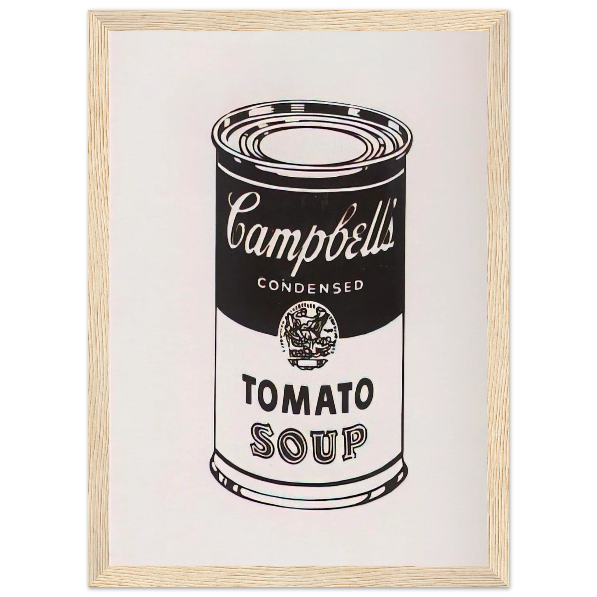 Campbell's Soup Can  Tomato -Retrospective Series Framed Poster | Andy Warhol Framed Prints Wall Art | Andy Warhol Prints