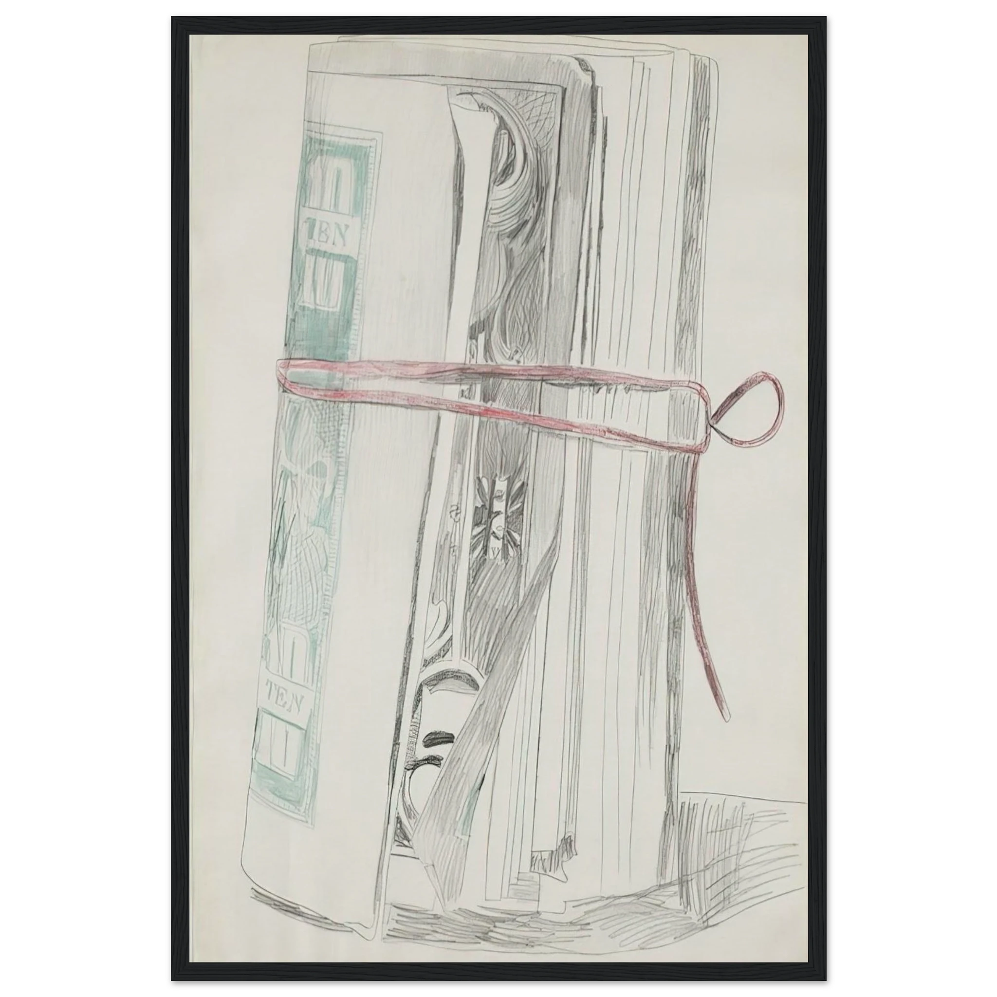 Roll of Bills Framed Poster | Andy Warhol Framed Prints Wall Art | Andy Warhol Prints