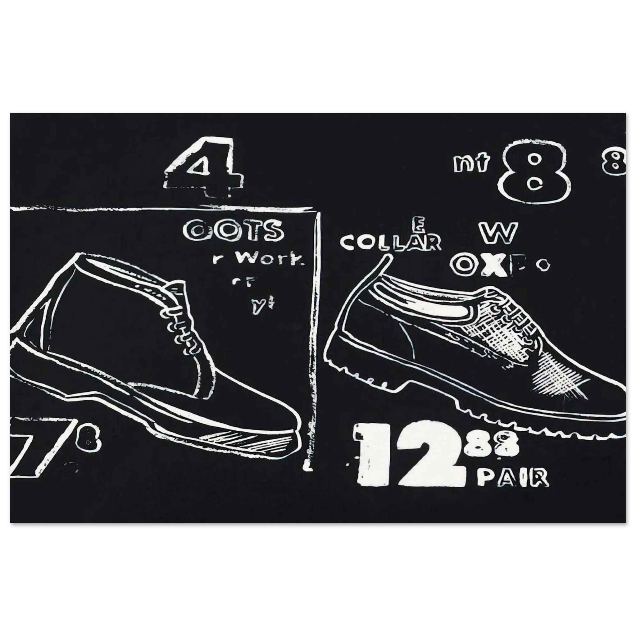 Work Boots Poster | Andy Warhol Poster | Andy Warhol Prints