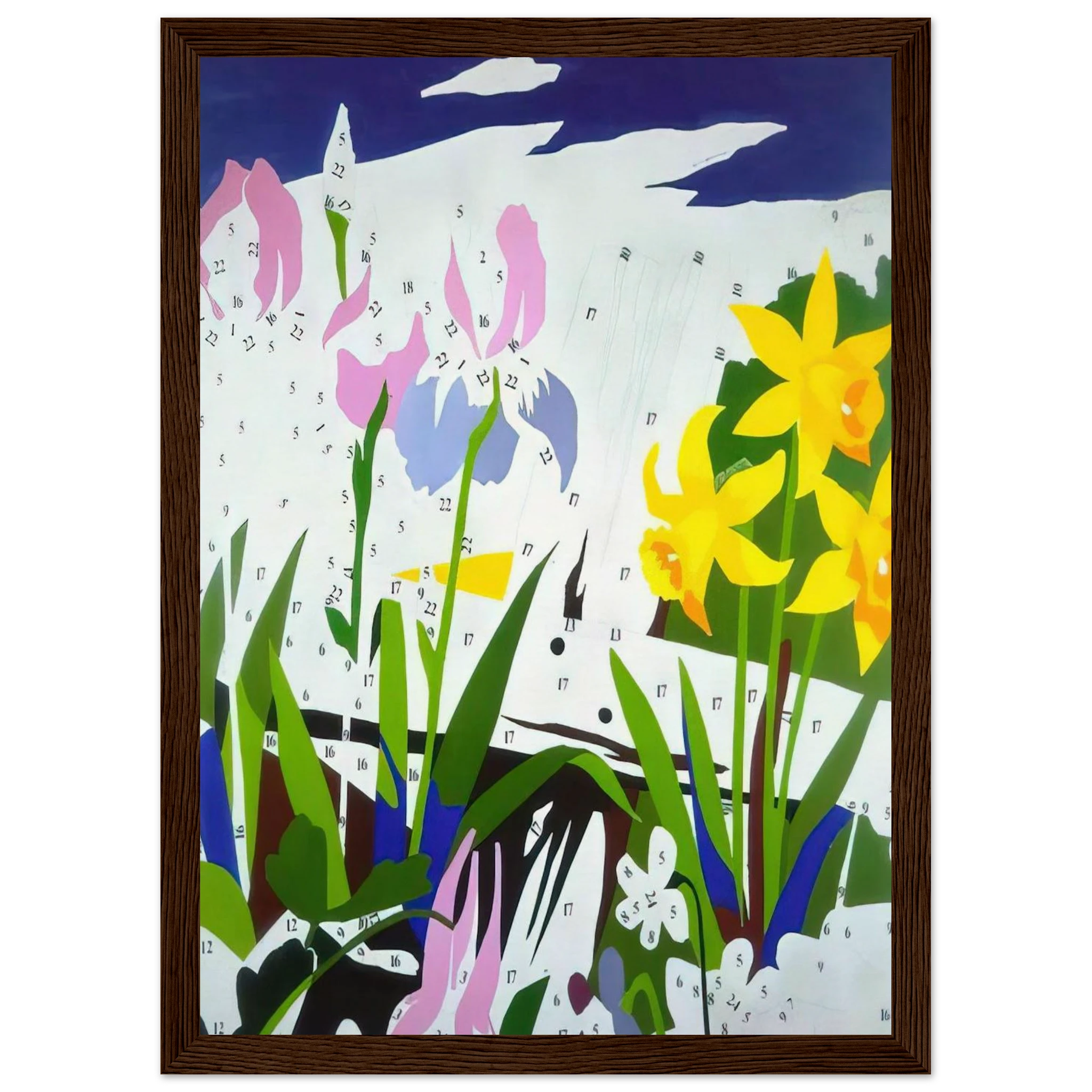 Do It Yourself  Flowers  Framed Poster | Andy Warhol Framed Prints Wall Art | Andy Warhol Prints