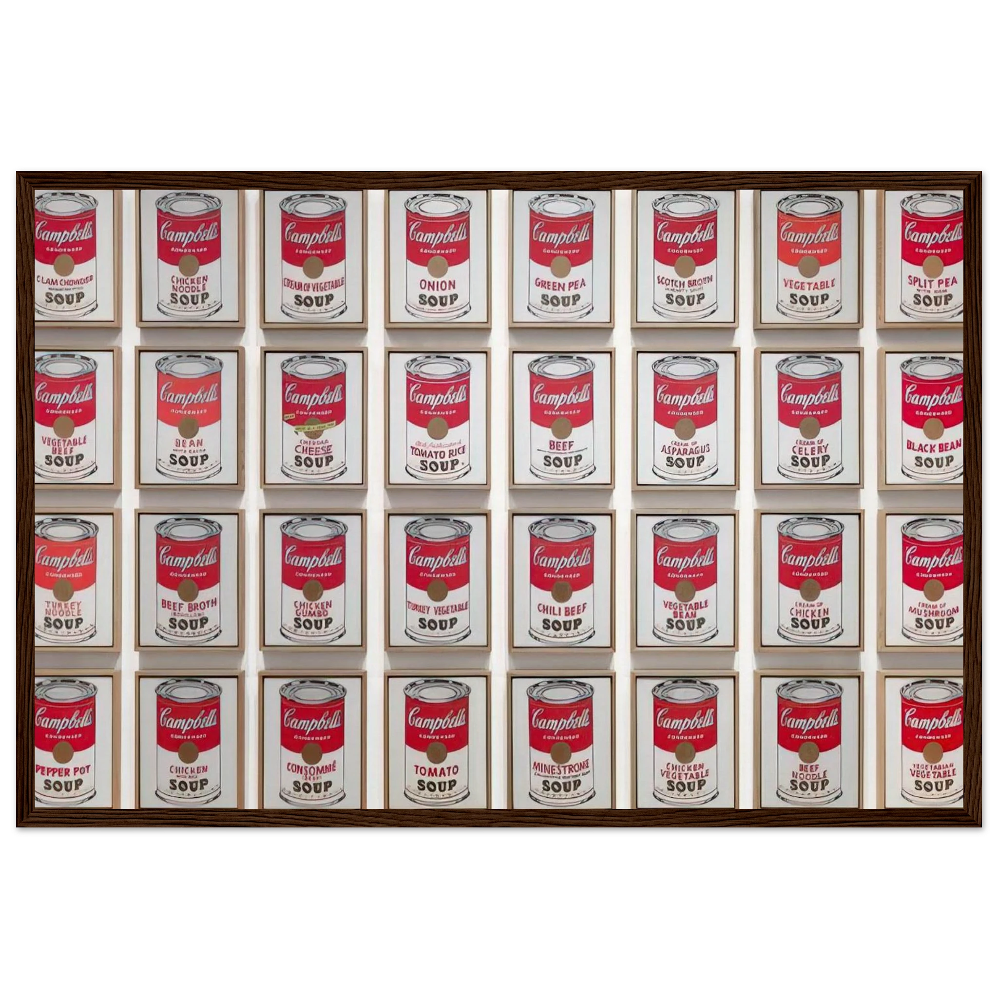 Campbell's Soup Cans Framed Poster | Andy Warhol Framed Prints Wall Art | Andy Warhol Prints