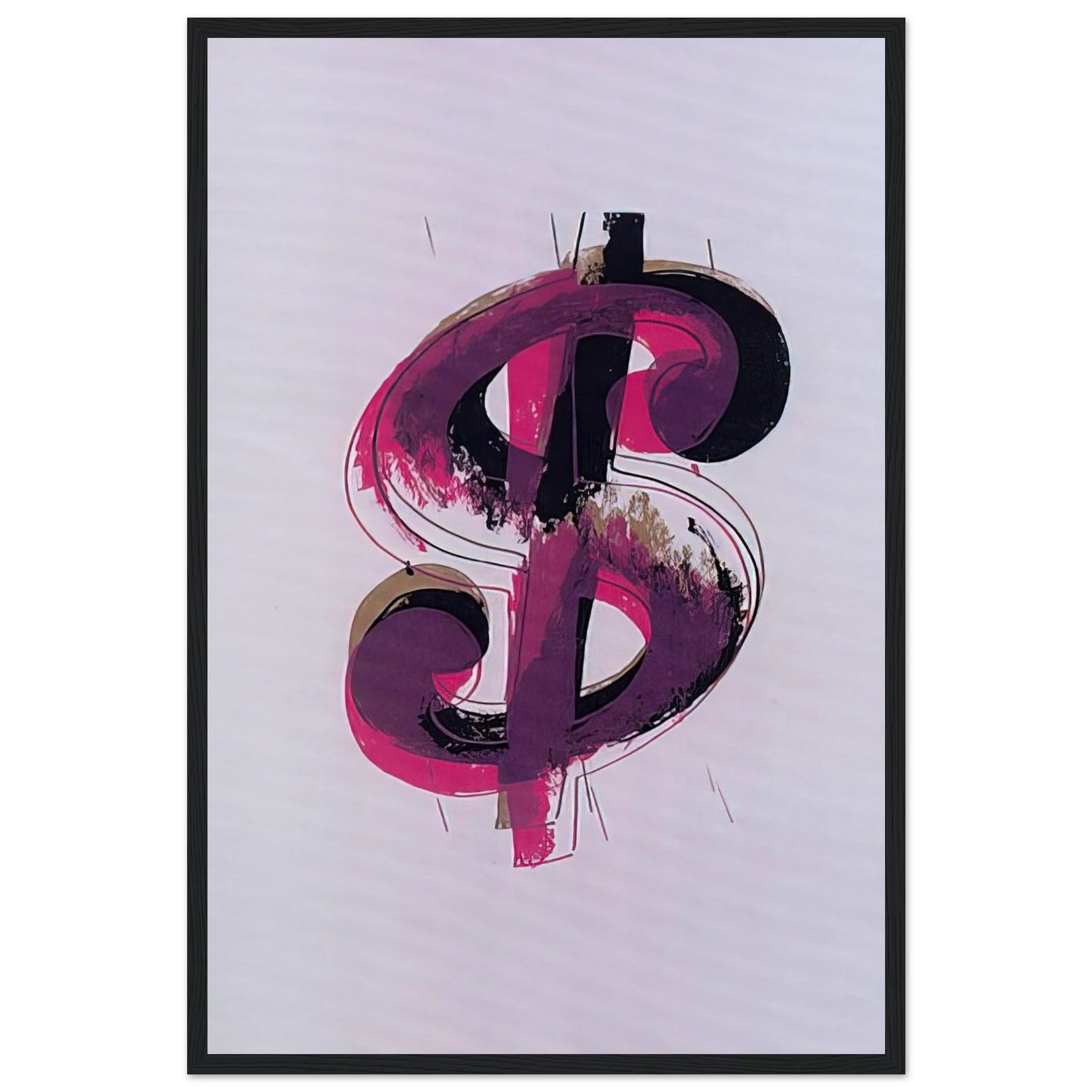 Paper Dollar Framed Poster | Andy Warhol Framed Prints Wall Art | Andy Warhol Prints