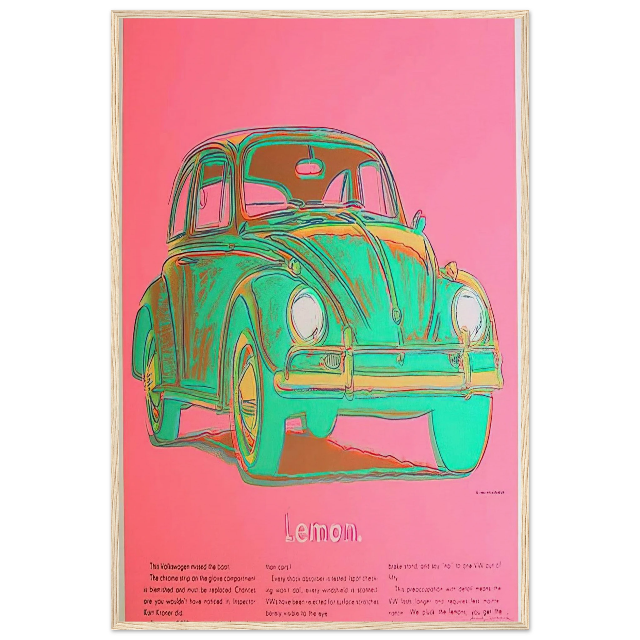 Volkswagen Framed Poster | Andy Warhol Framed Prints Wall Art | Andy Warhol Prints