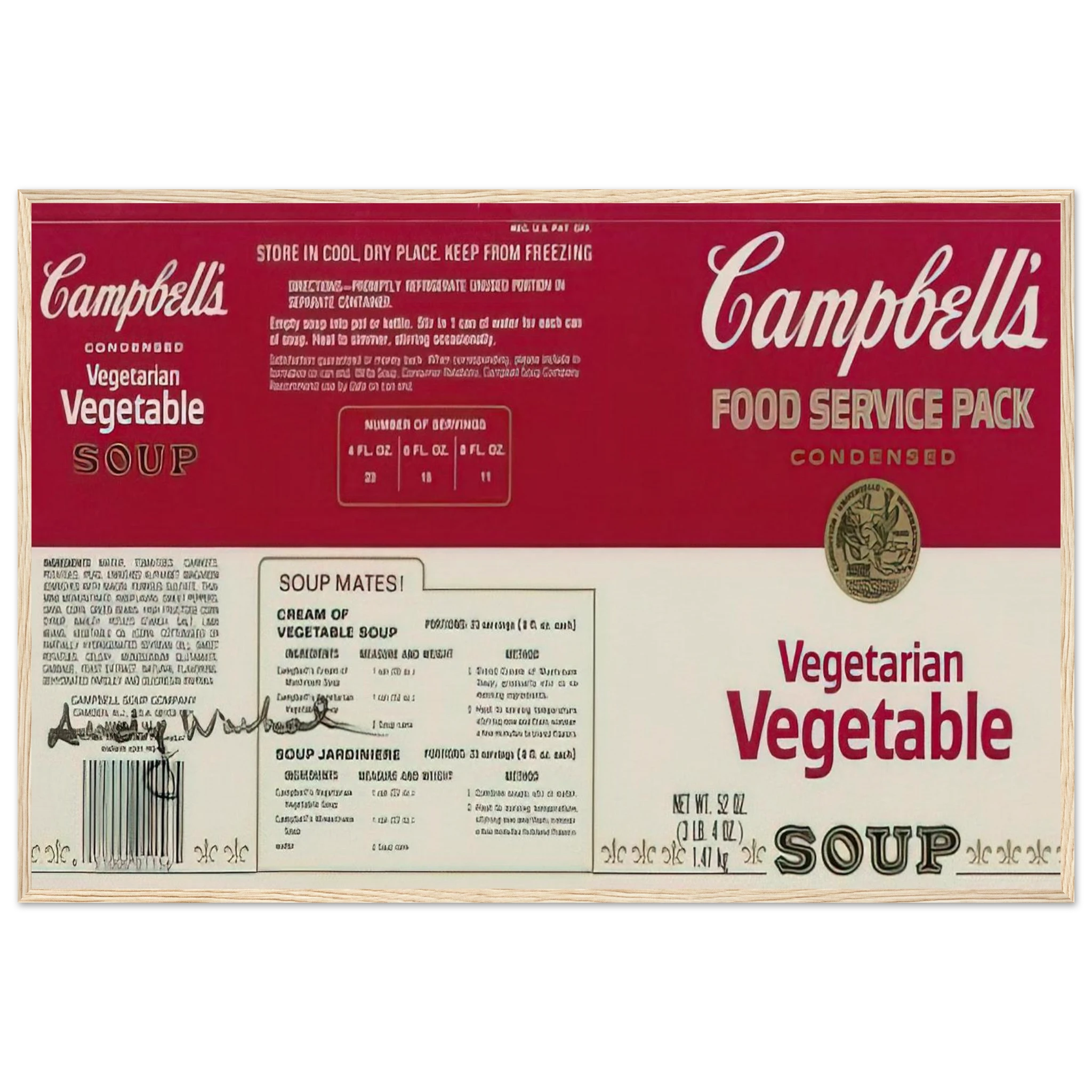 Campbell Soup Company Framed Poster | Andy Warhol Framed Prints Wall Art | Andy Warhol Prints