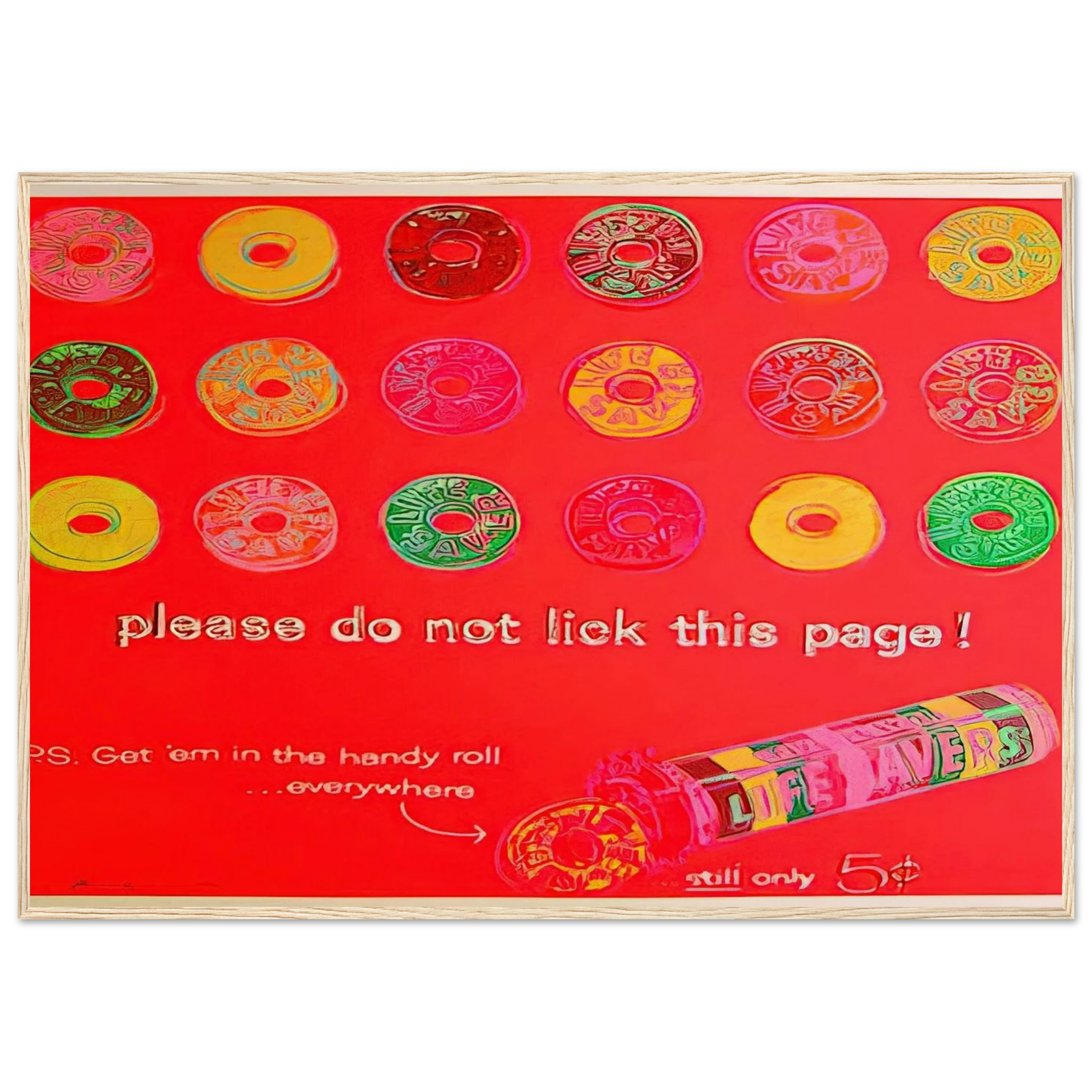 Life Savers Framed Poster | Andy Warhol Framed Prints Wall Art | Andy Warhol Prints