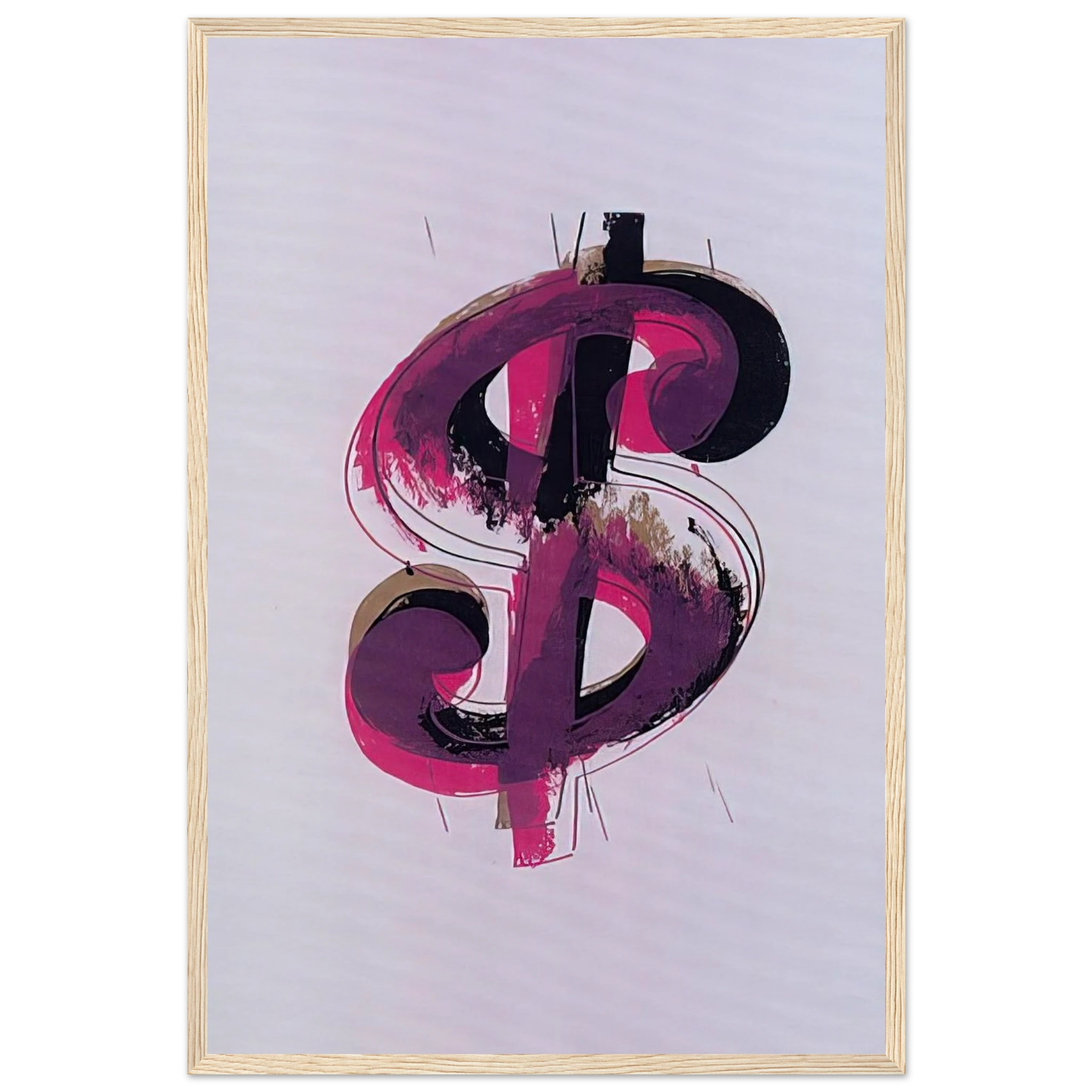 Paper Dollar Framed Poster | Andy Warhol Framed Prints Wall Art | Andy Warhol Prints