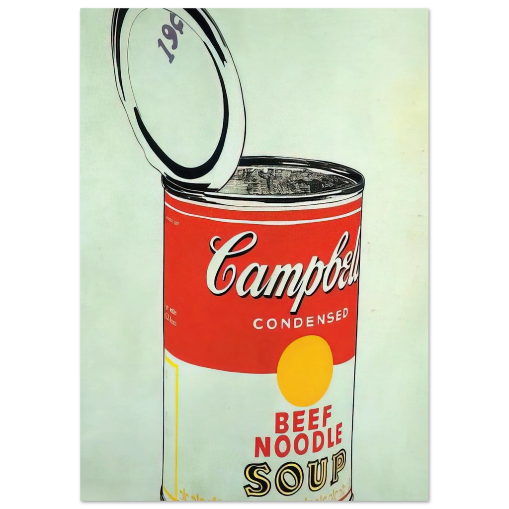 Big Campbell's Soup Can 19c  Beef Noodle  Poster | Andy Warhol Poster | Andy Warhol Prints