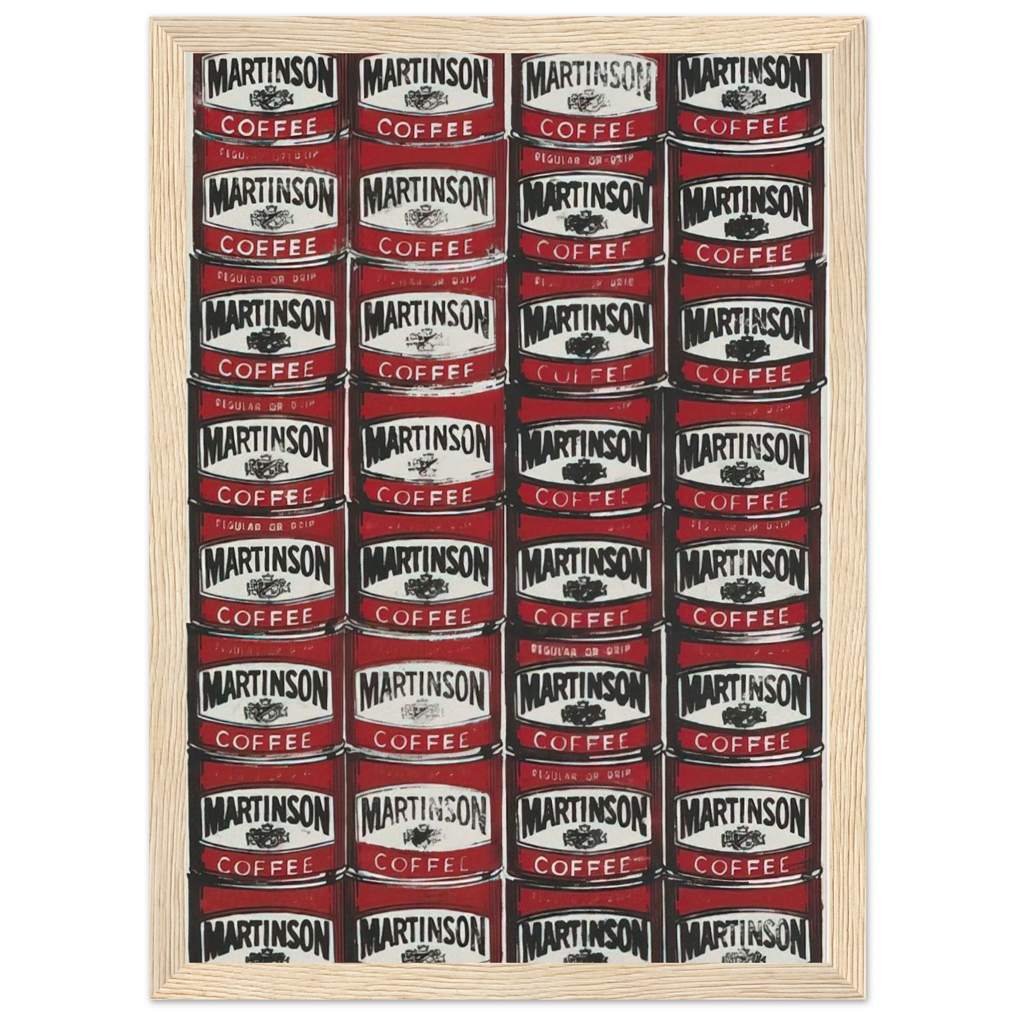 Martinson Coffee Framed Poster | Andy Warhol Framed Prints Wall Art | Andy Warhol Prints
