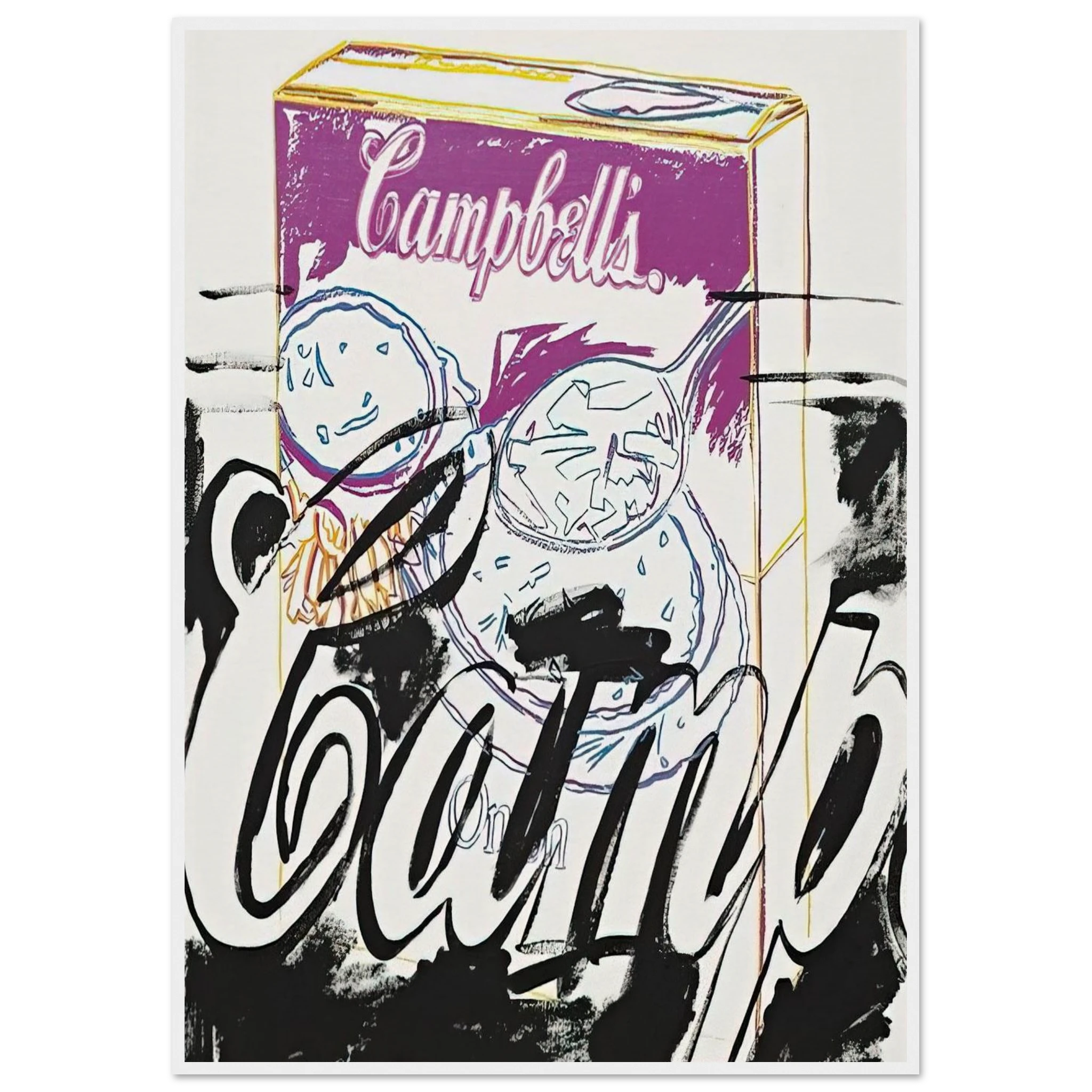 Campell's Onion Soup Box Framed Poster | Andy Warhol Framed Prints Wall Art | Andy Warhol Prints