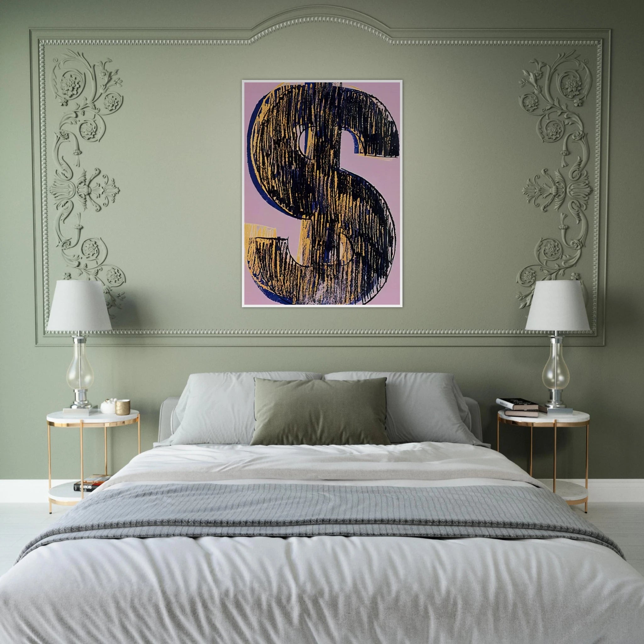 Dollar Sign Framed Poster | Andy Warhol Framed Prints Wall Art | Andy Warhol Prints