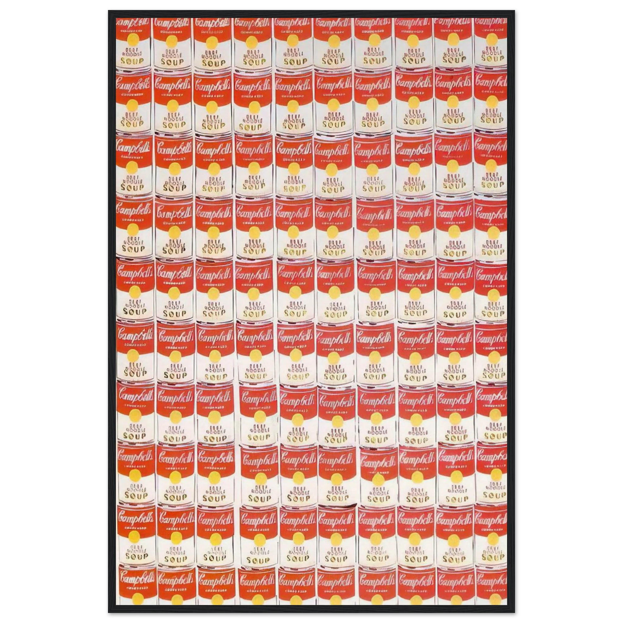 100 Cans Framed Poster | Andy Warhol Framed Prints Wall Art | Andy Warhol Prints