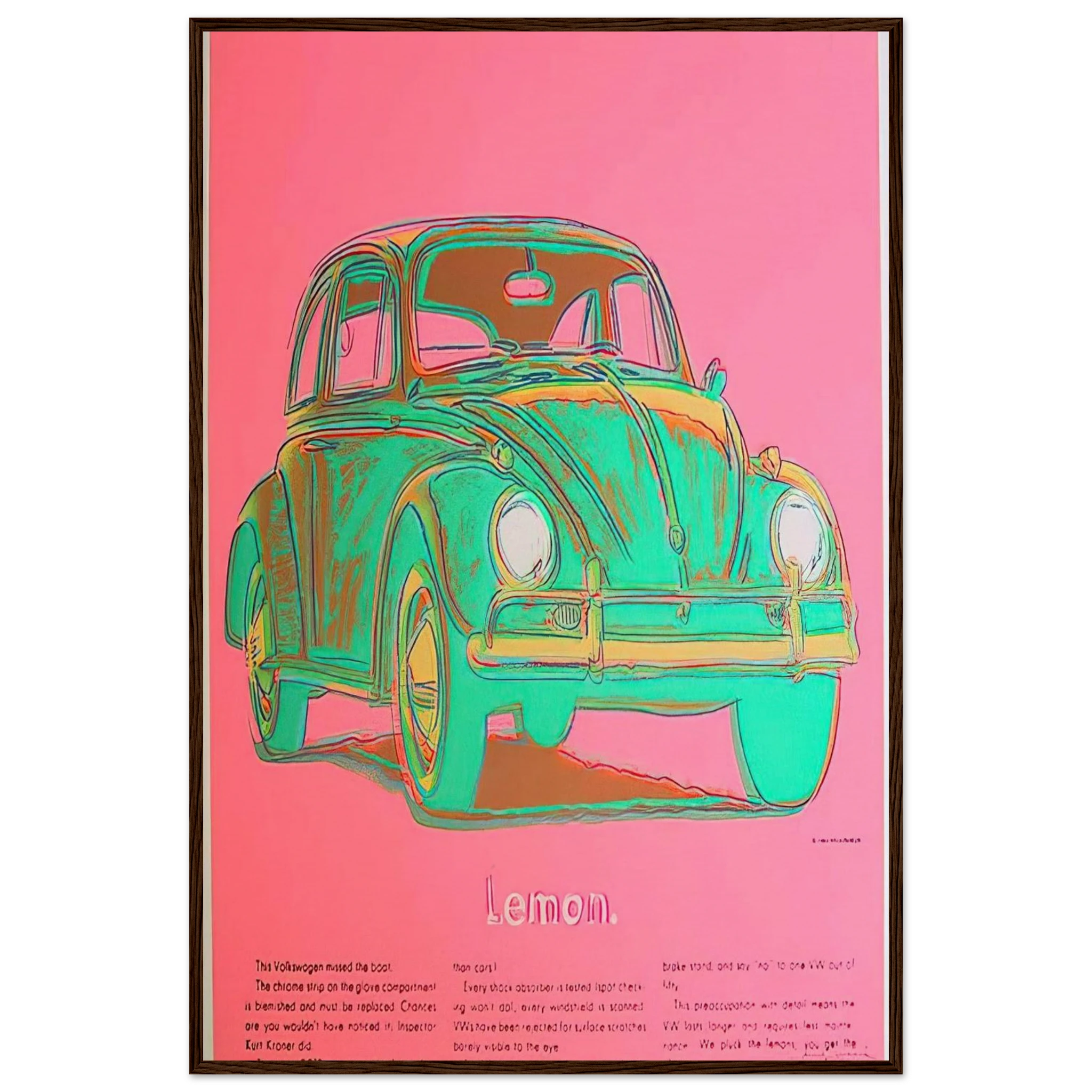 Volkswagen Framed Poster | Andy Warhol Framed Prints Wall Art | Andy Warhol Prints