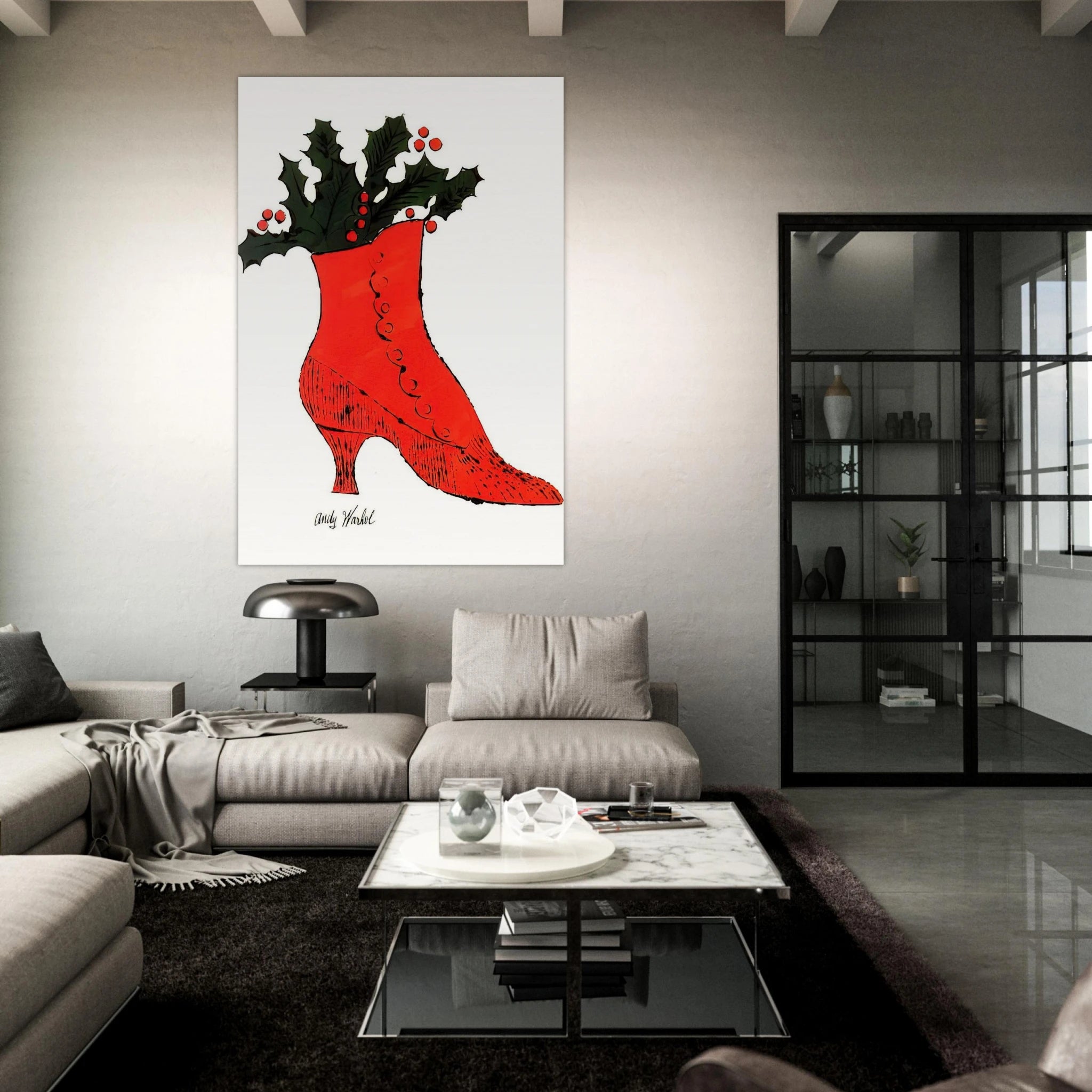Untitled  red Boot Wit Holly  Poster | Andy Warhol Poster | Andy Warhol Prints