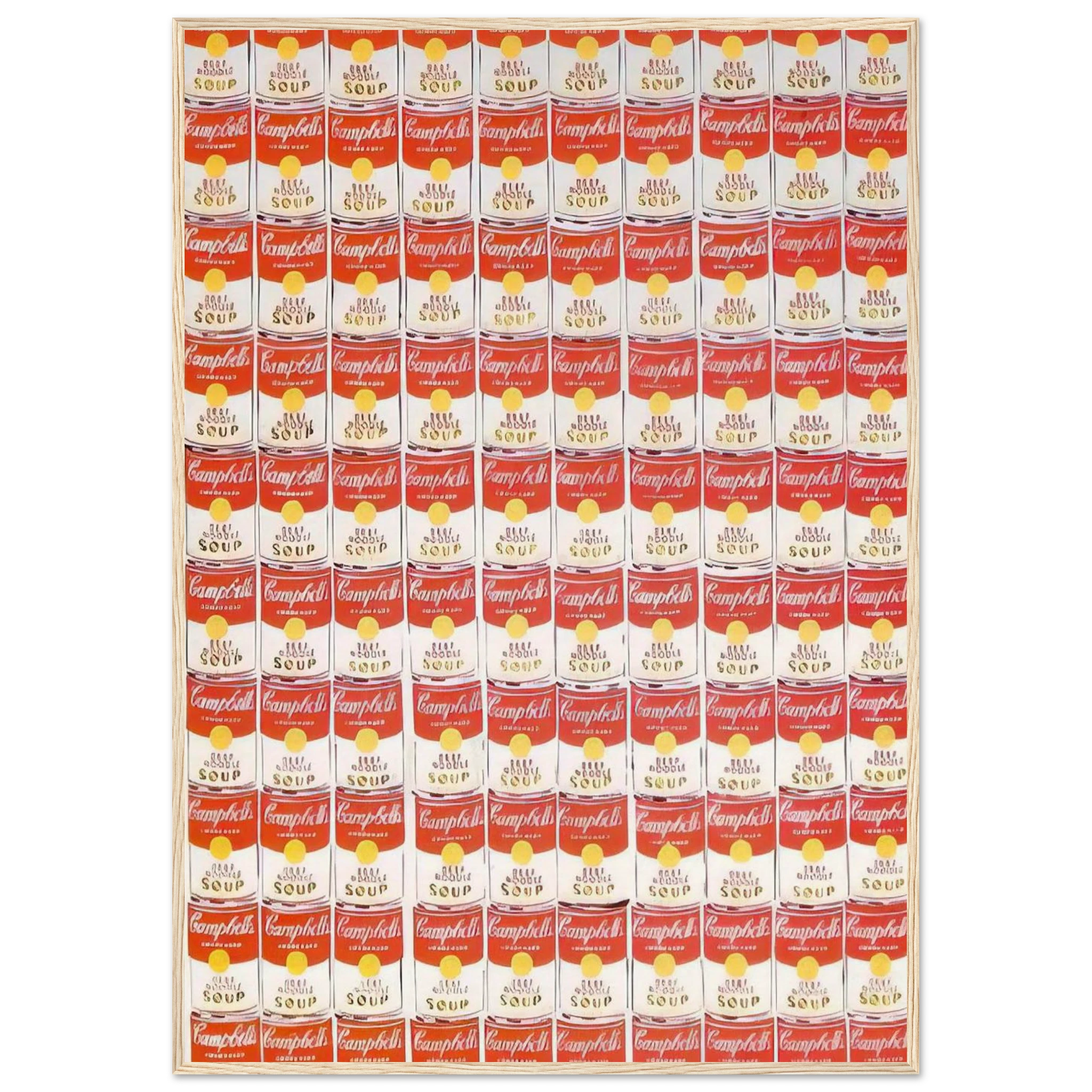 100 Cans Framed Poster | Andy Warhol Framed Prints Wall Art | Andy Warhol Prints