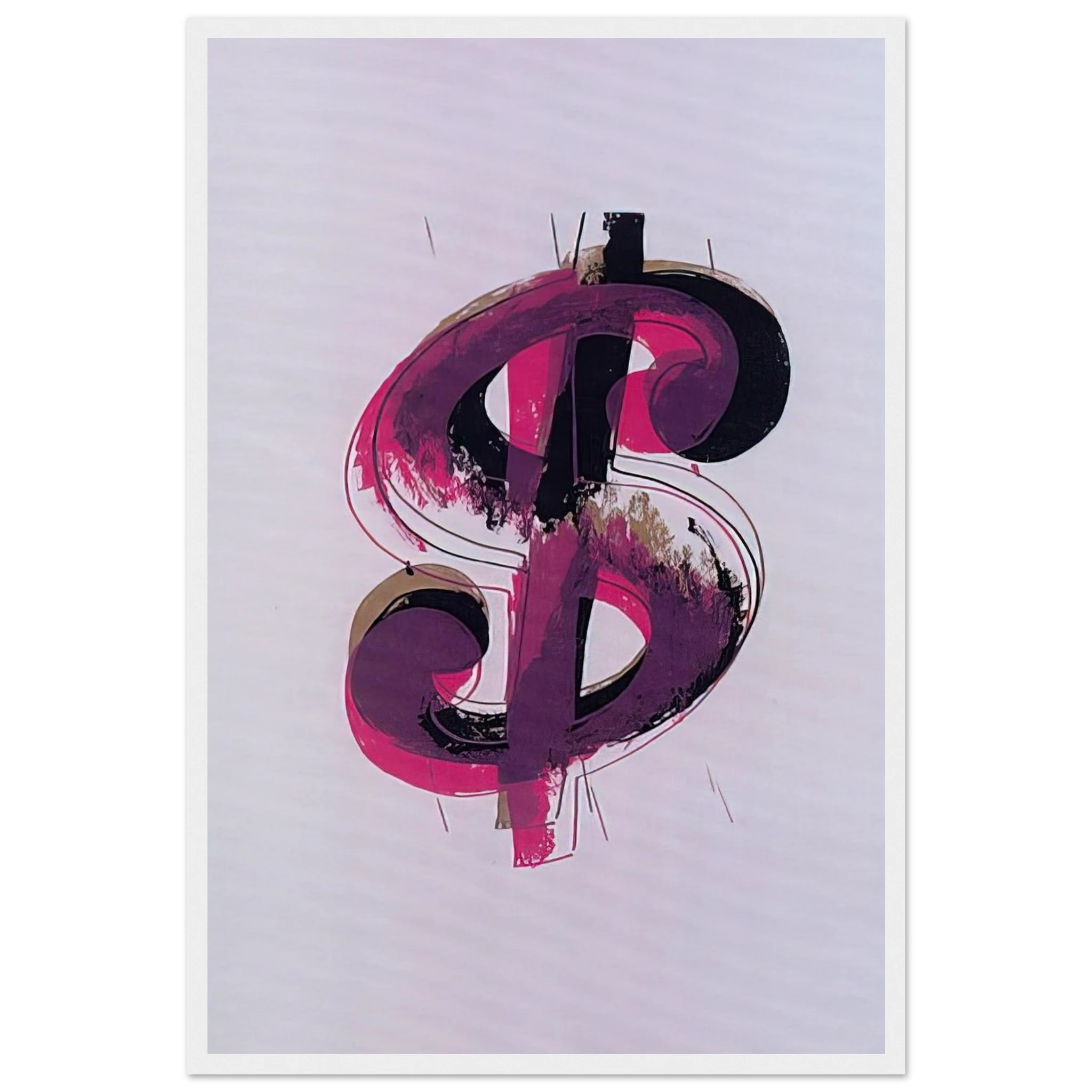 Paper Dollar Framed Poster | Andy Warhol Framed Prints Wall Art | Andy Warhol Prints