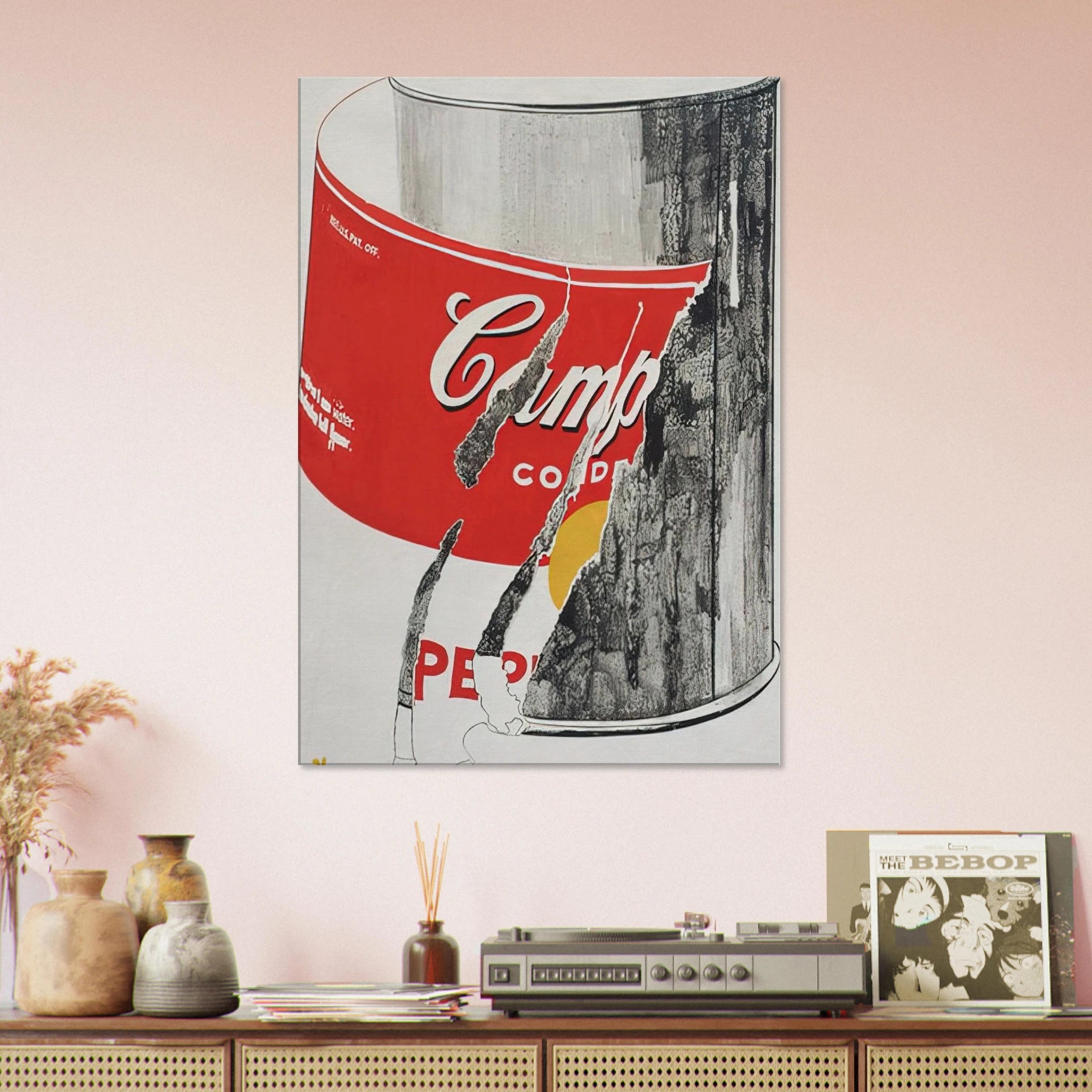 Big Torn Campbell's Soup Can  Pepper Pot  Canvas | Andy Warhol Canvas | Andy Warhol Prints