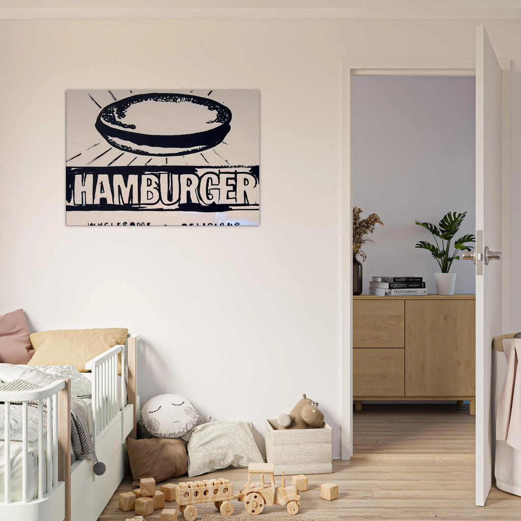 Hamburger  beige  Canvas | Andy Warhol Canvas | Andy Warhol Prints