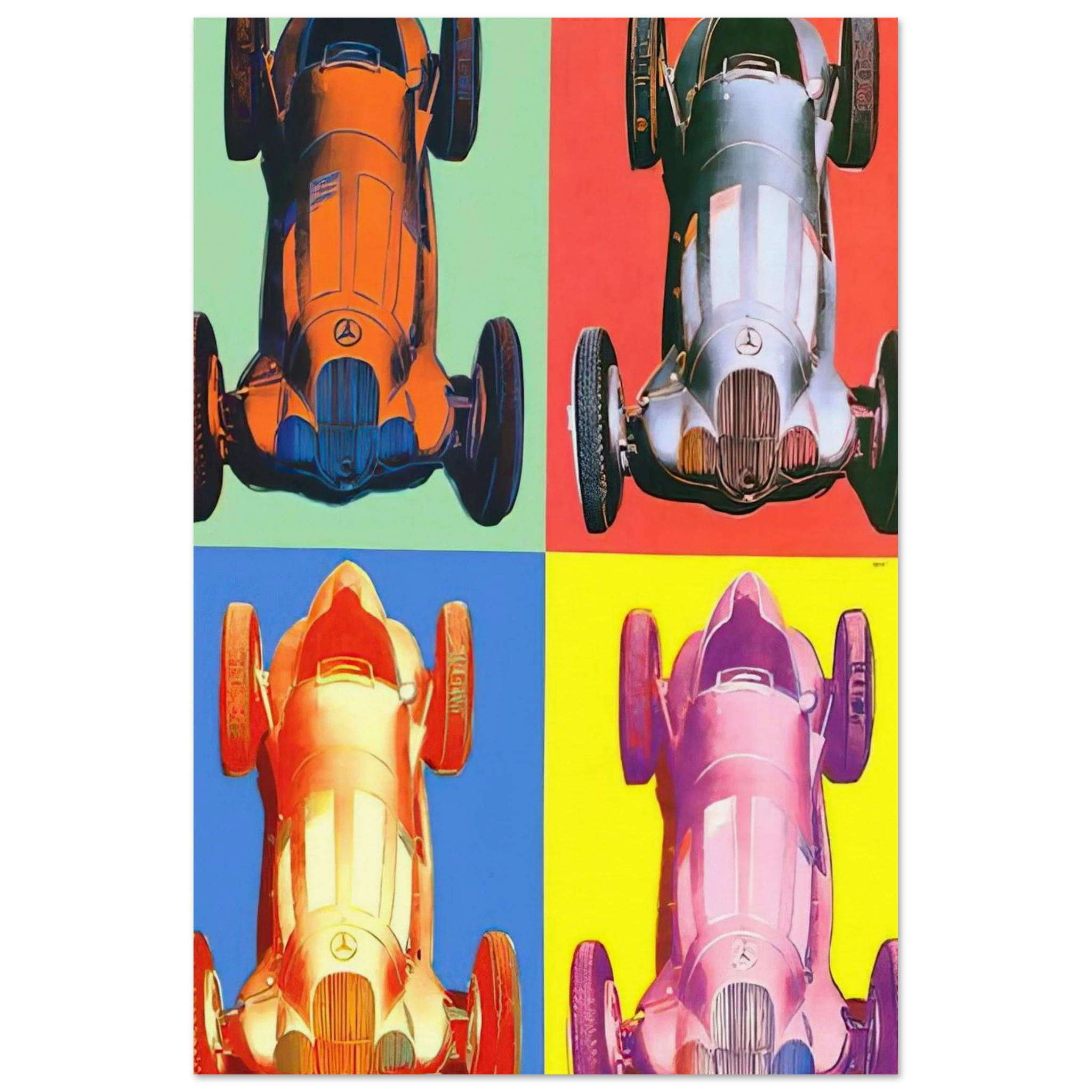 Benz Racing Car Poster | Andy Warhol Poster | Andy Warhol Prints