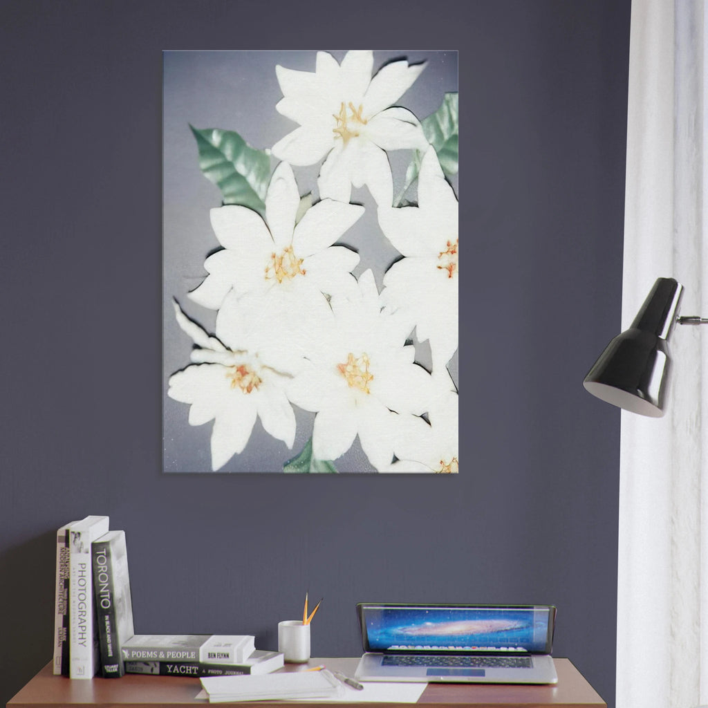 Christmas Poinsettias-White Canvas | Andy Warhol Canvas | Andy Warhol Prints
