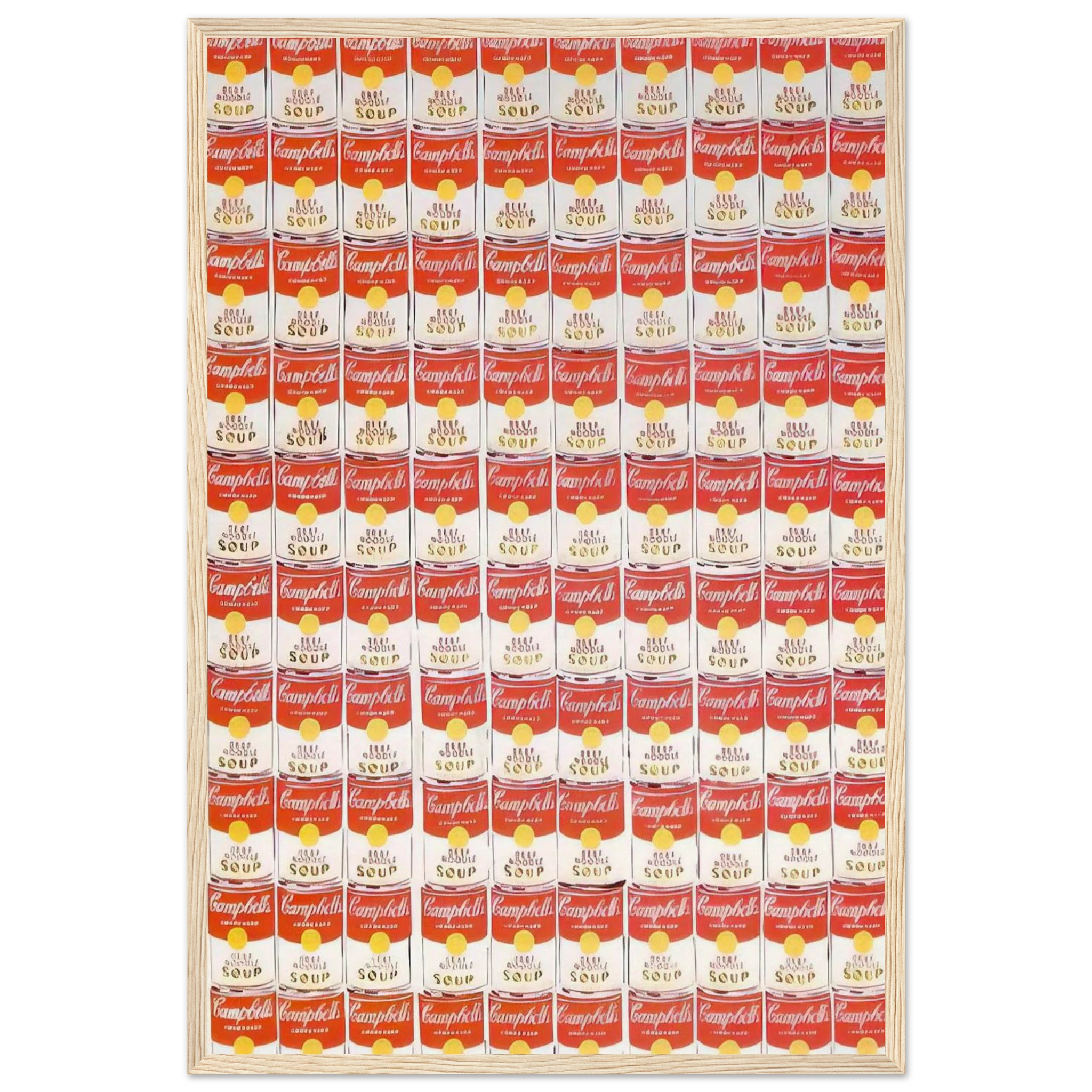 100 Cans Framed Poster | Andy Warhol Framed Prints Wall Art | Andy Warhol Prints