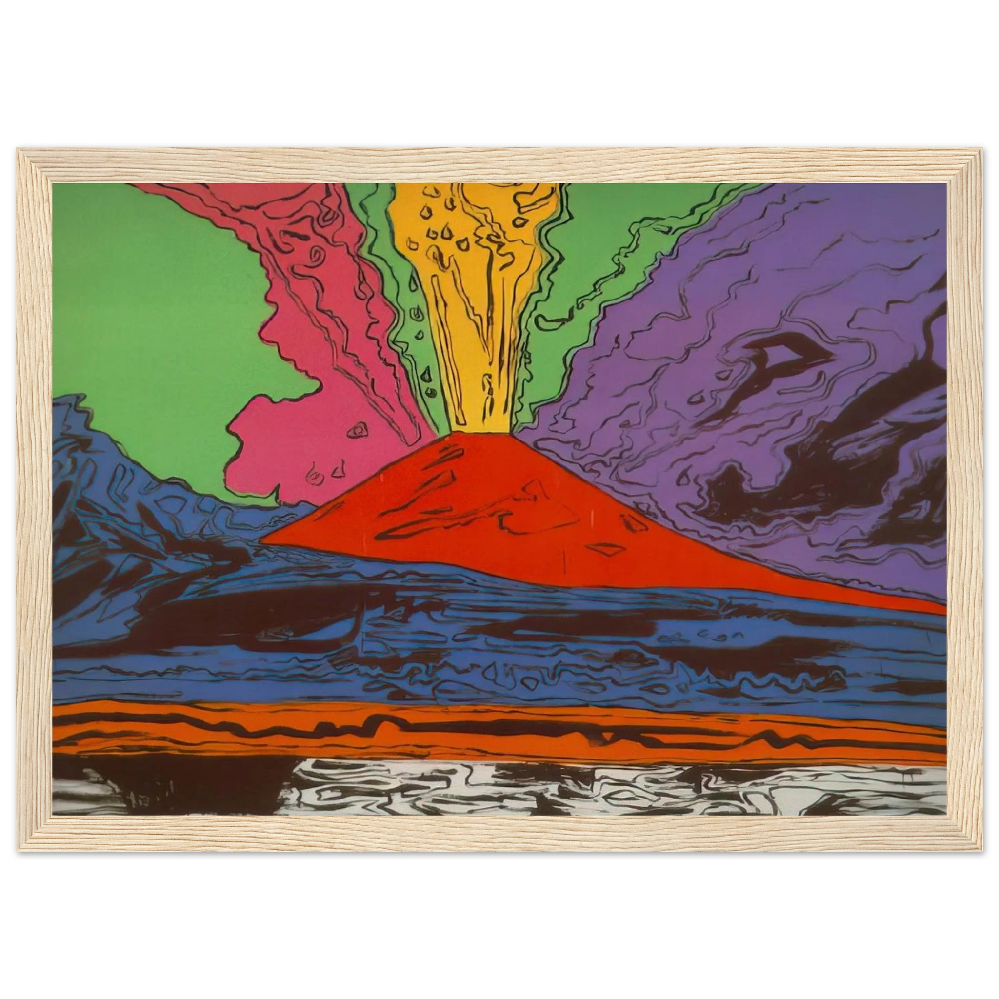 Vesuvius Framed Poster | Andy Warhol Framed Prints Wall Art | Andy Warhol Prints