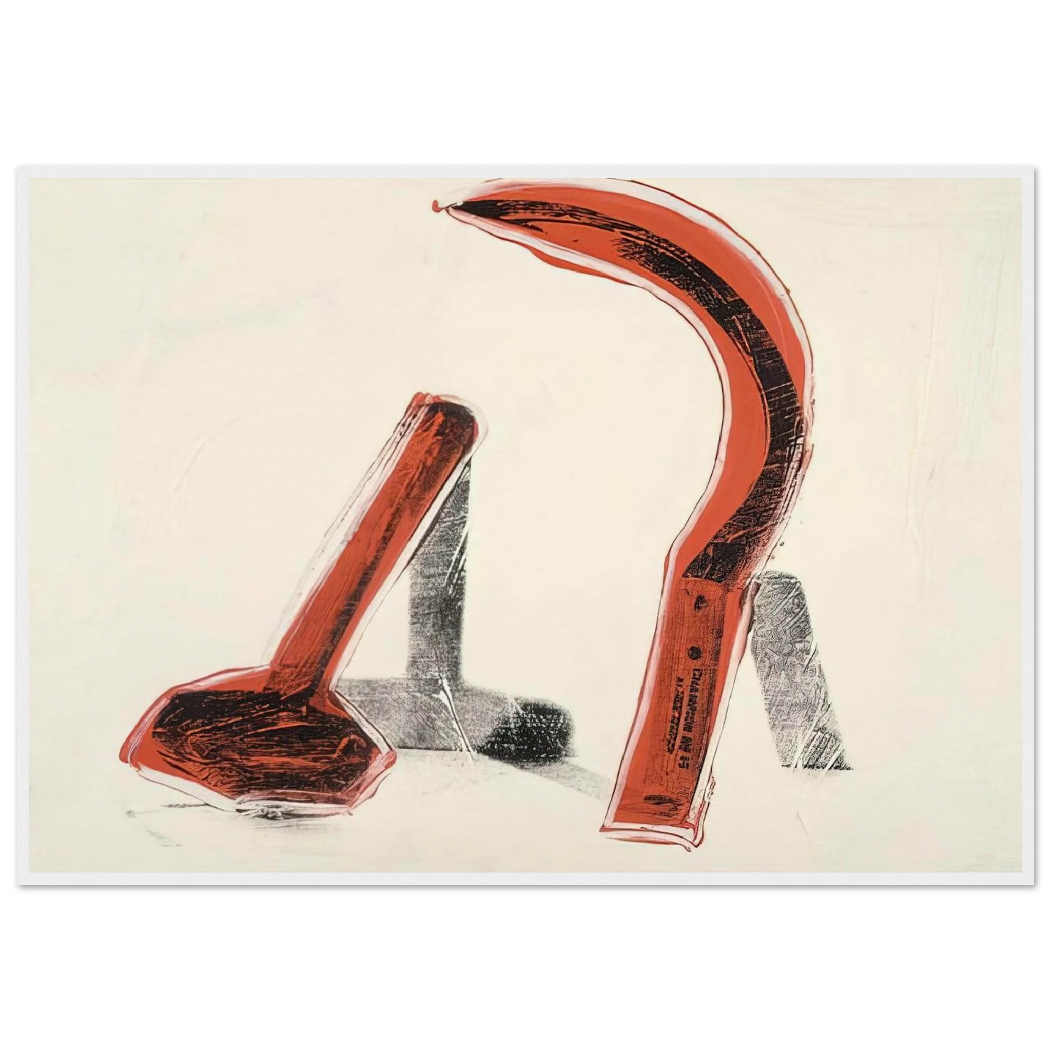 Hammer and Sickle Framed Poster | Andy Warhol Framed Prints Wall Art | Andy Warhol Prints