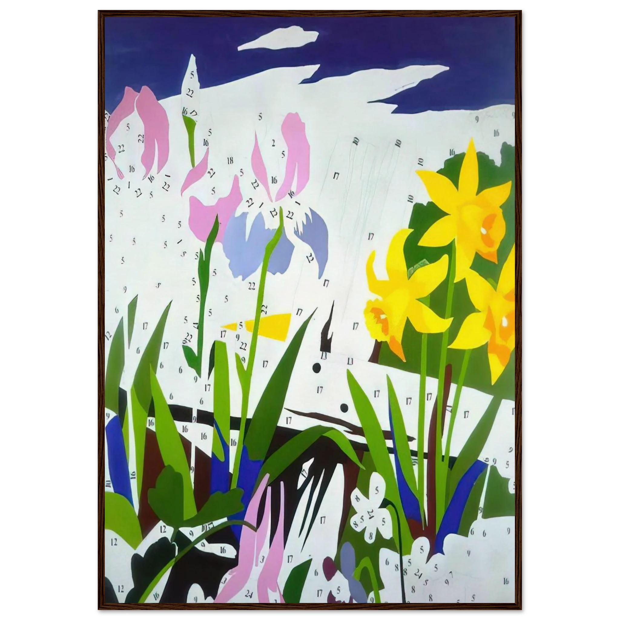 Do It Yourself  Flowers  Framed Poster | Andy Warhol Framed Prints Wall Art | Andy Warhol Prints