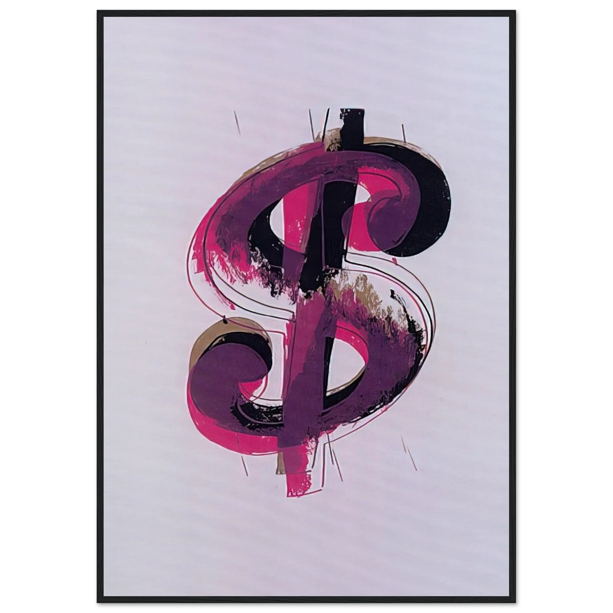 Paper Dollar Framed Poster | Andy Warhol Framed Prints Wall Art | Andy Warhol Prints